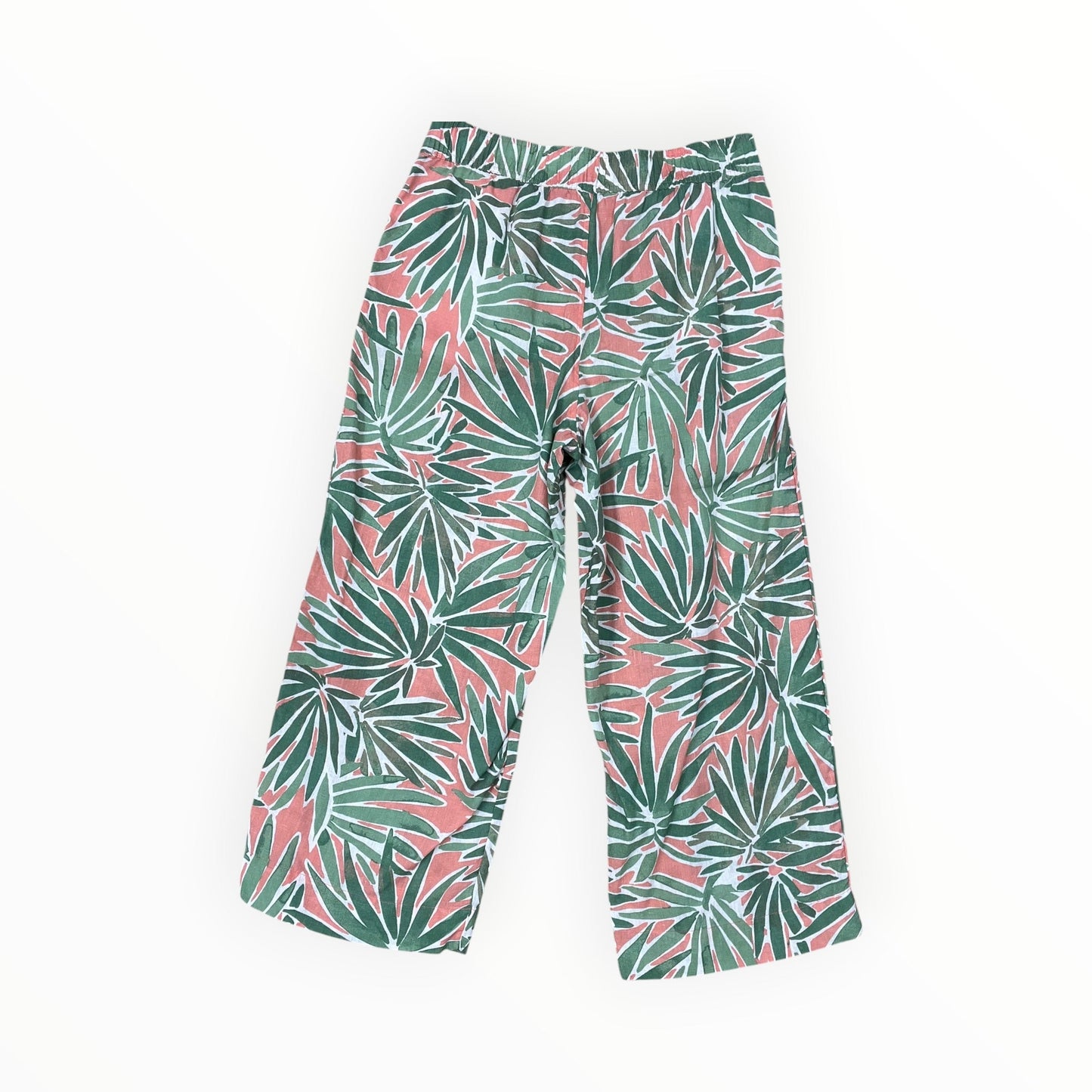 Pants Linen By Sigrid Olsen In Green & Orange, Size:M
