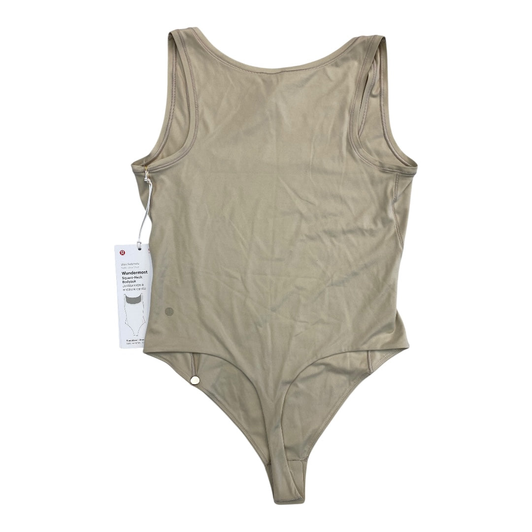 Athletic Tank Top By Lululemon In Tan, Size:S