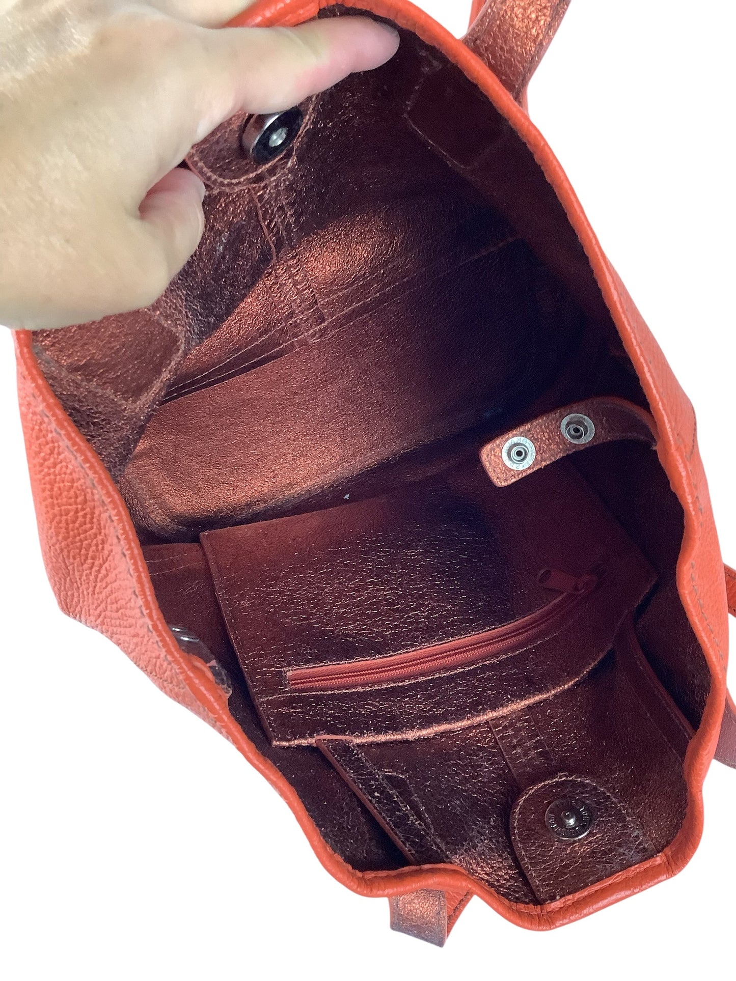 Handbag Leather By Brighton, Size: Medium