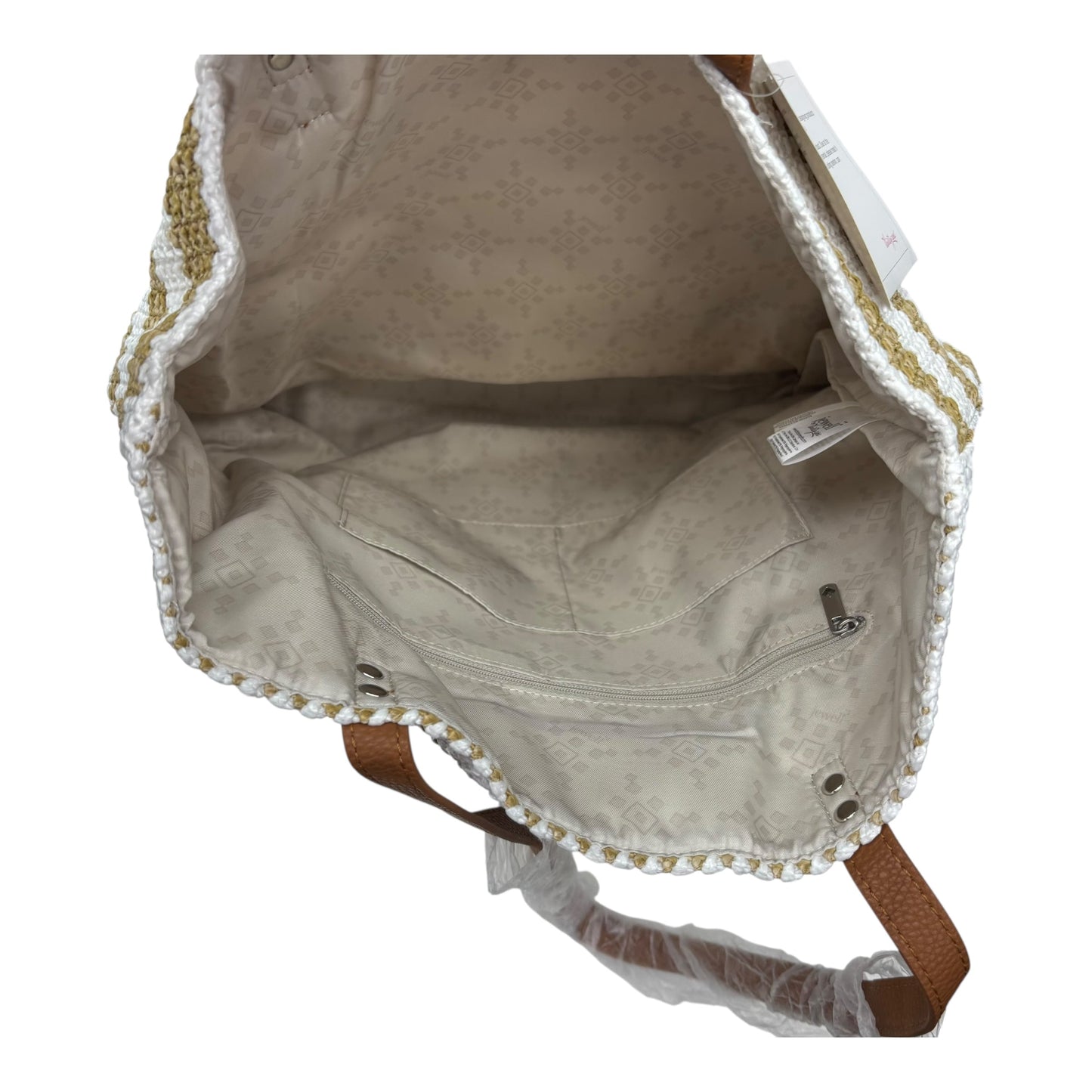 Tote By Thirty One In Cream & Tan, Size:Large