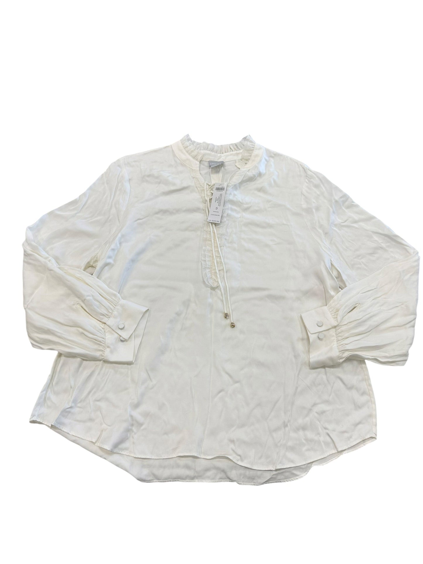 Top Ls By Chicos In White, Size:Xl