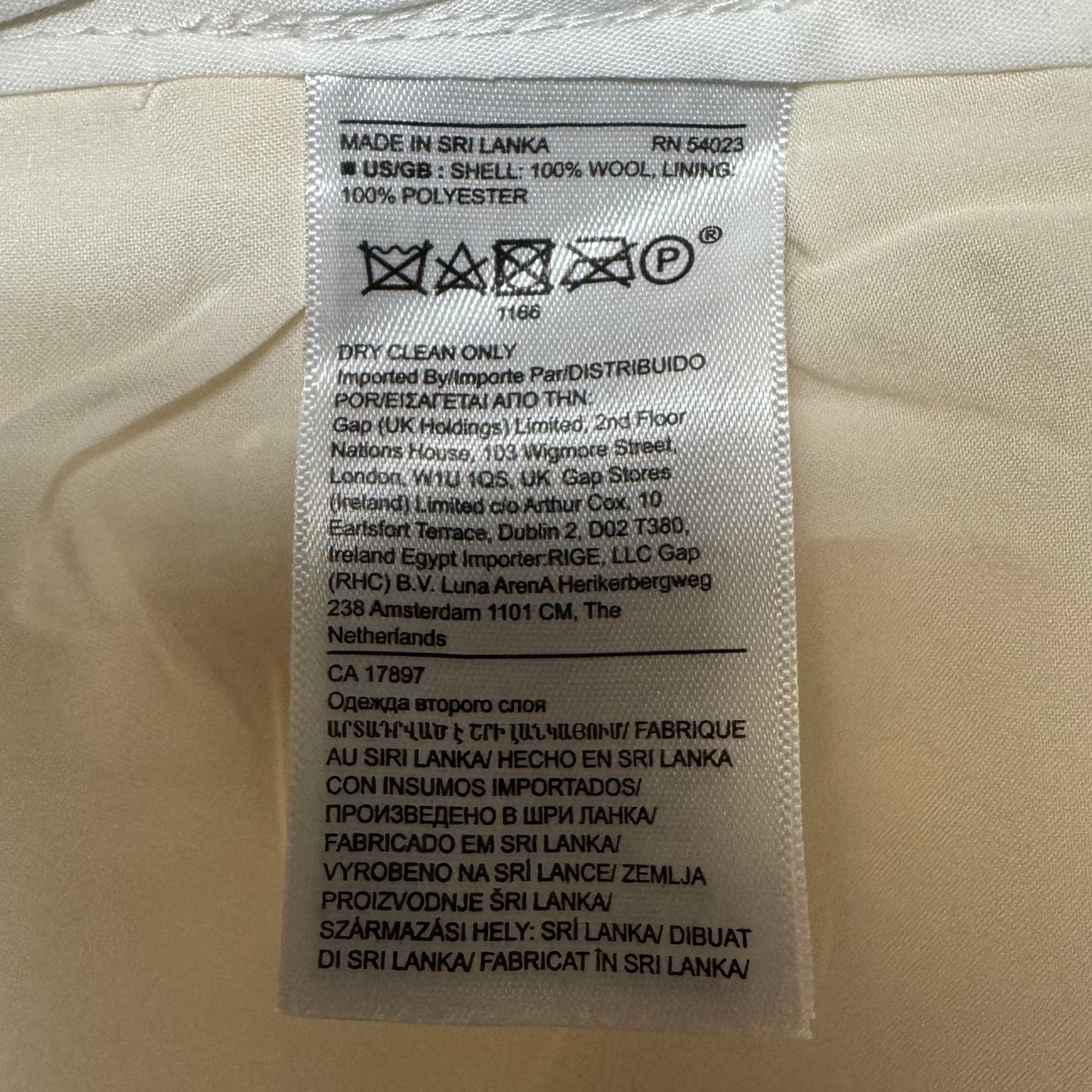 Lido Wide Leg Italian Wool Pants By Banana Republic In Transition Cream White, Size: 6