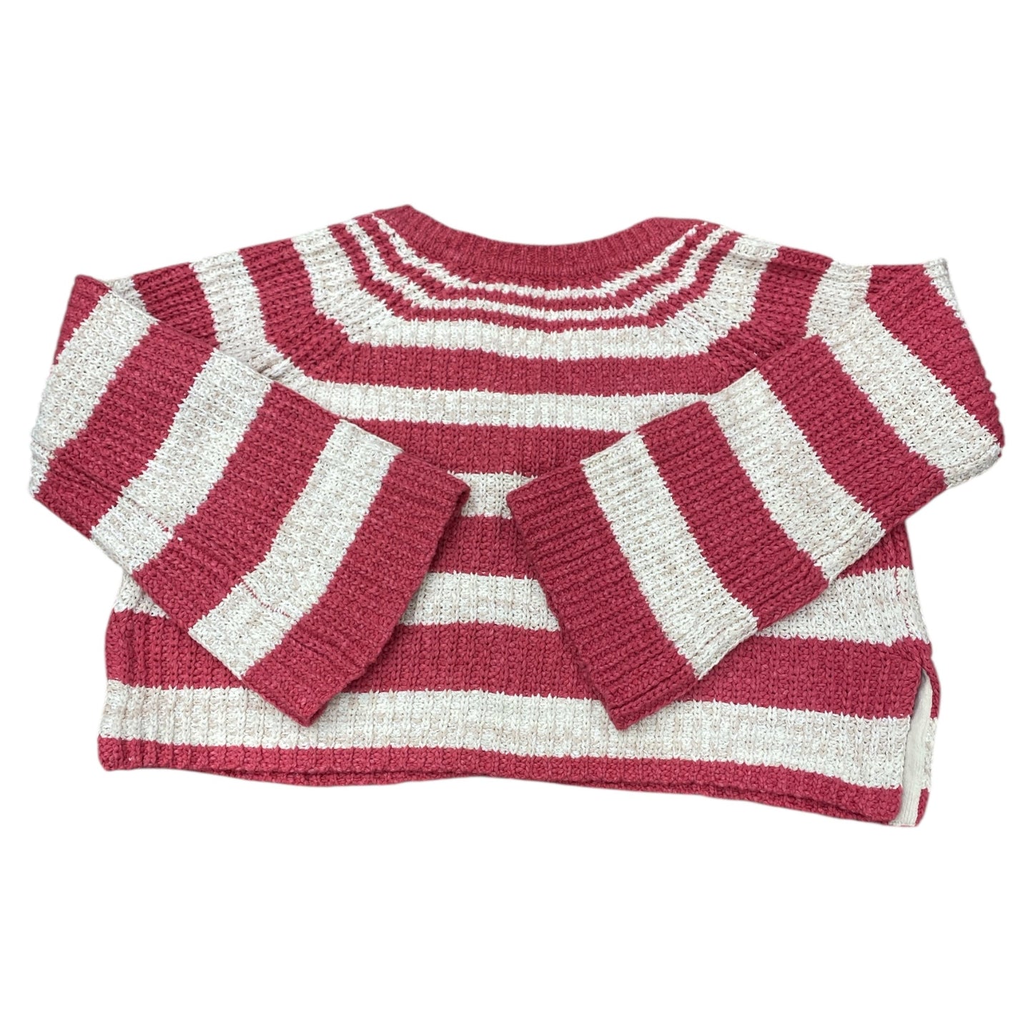 Sweater By Pilcro In Pink & White, Size:M