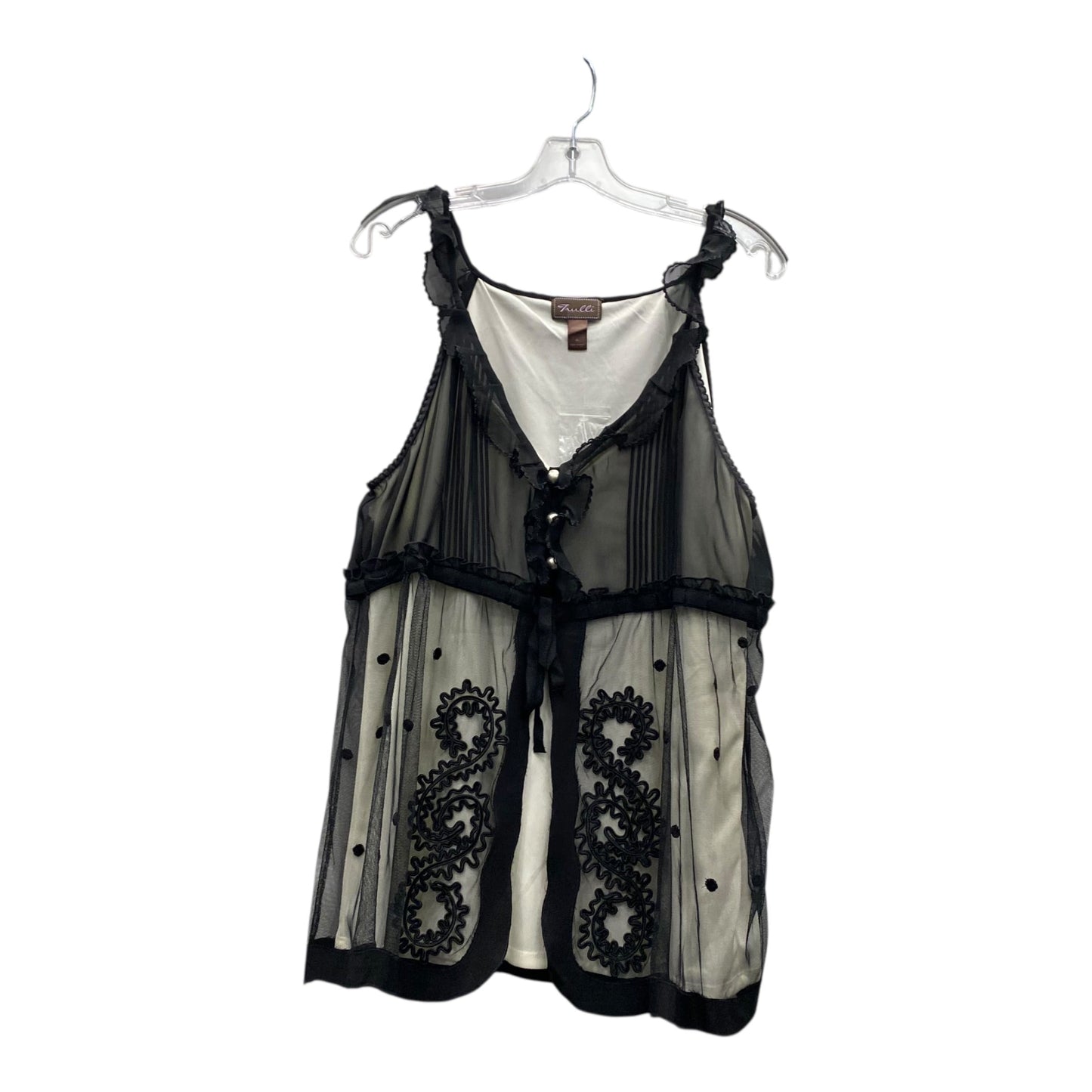 Top Sleeveless By Trulli In Black, Size:Xl