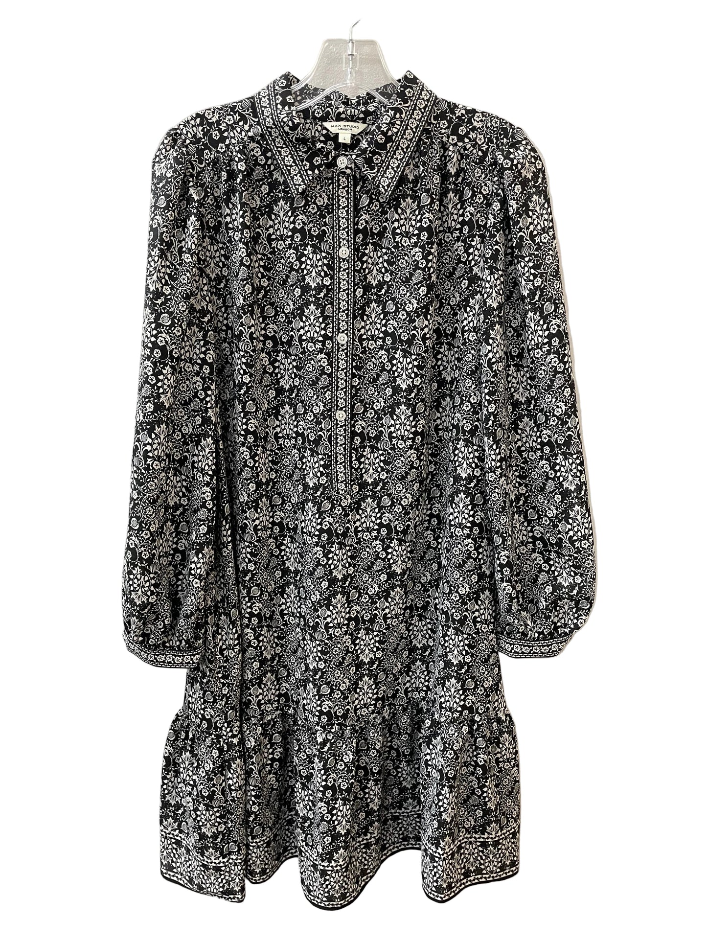 Dress Casual Short By Max Studio In Black & White, Size:L