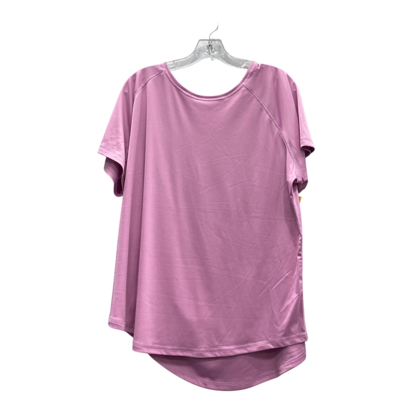 Athletic Top Ss By Tek Gear In Pink, Size:1X