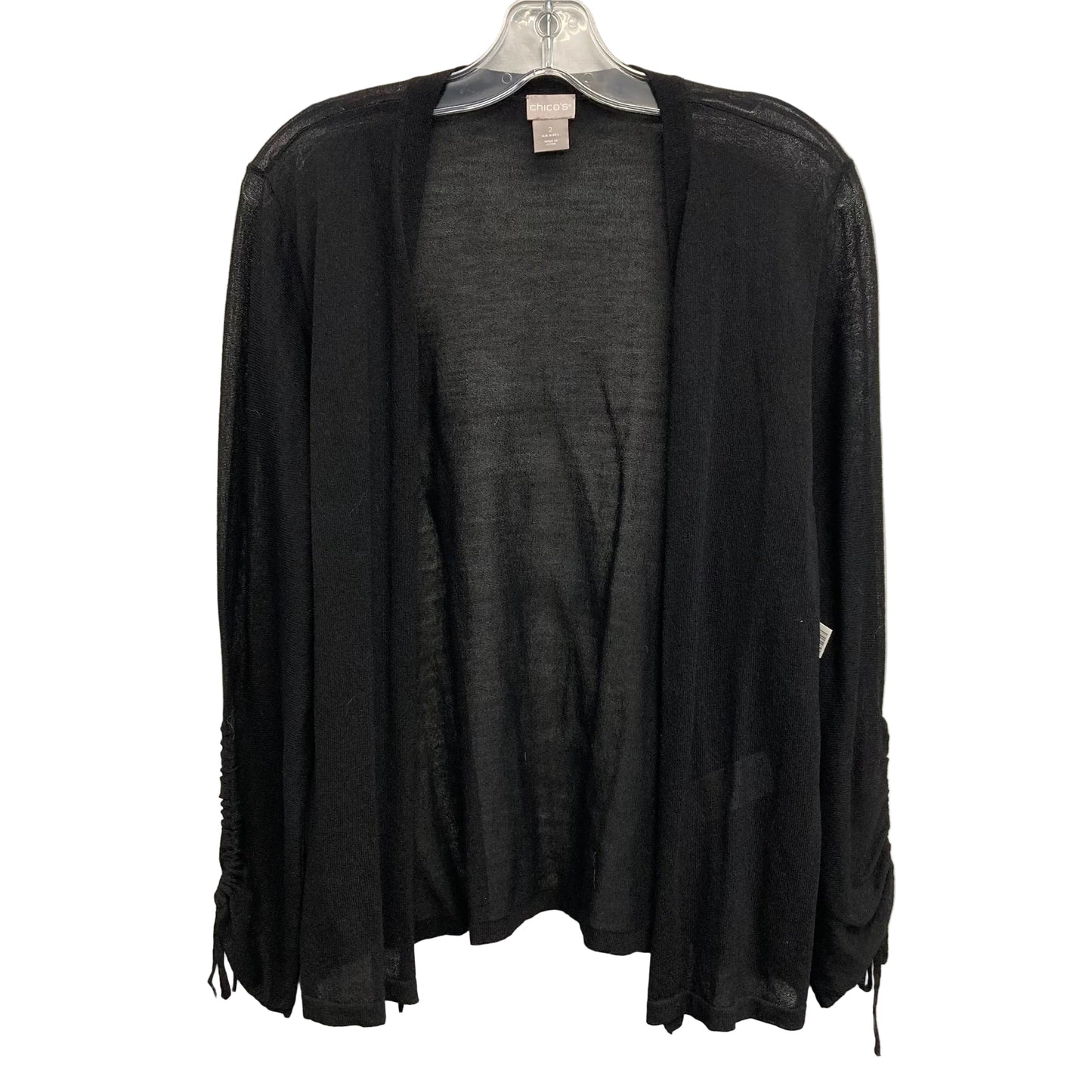 Sweater Cardigan By Chicos In Black, Size:L