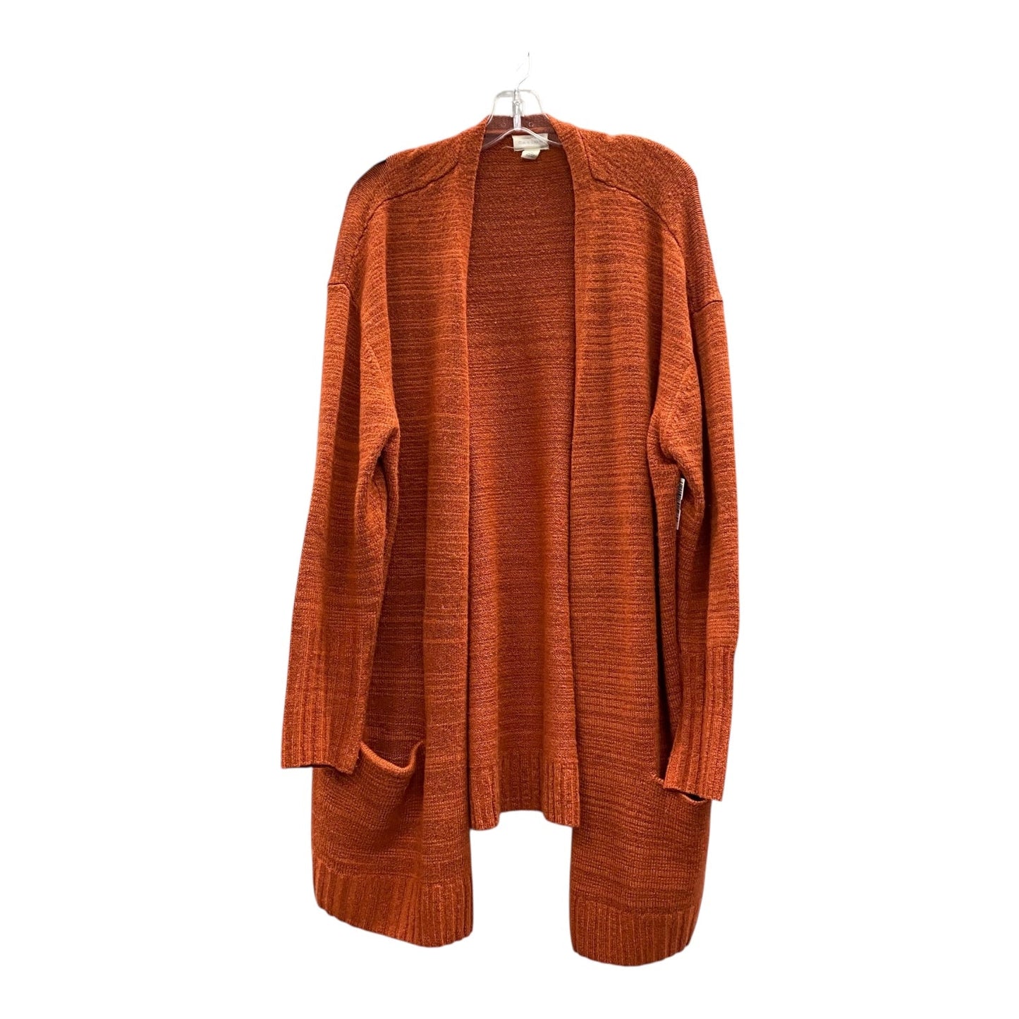 Sweater Cardigan By Caslon In Orange, Size:2X