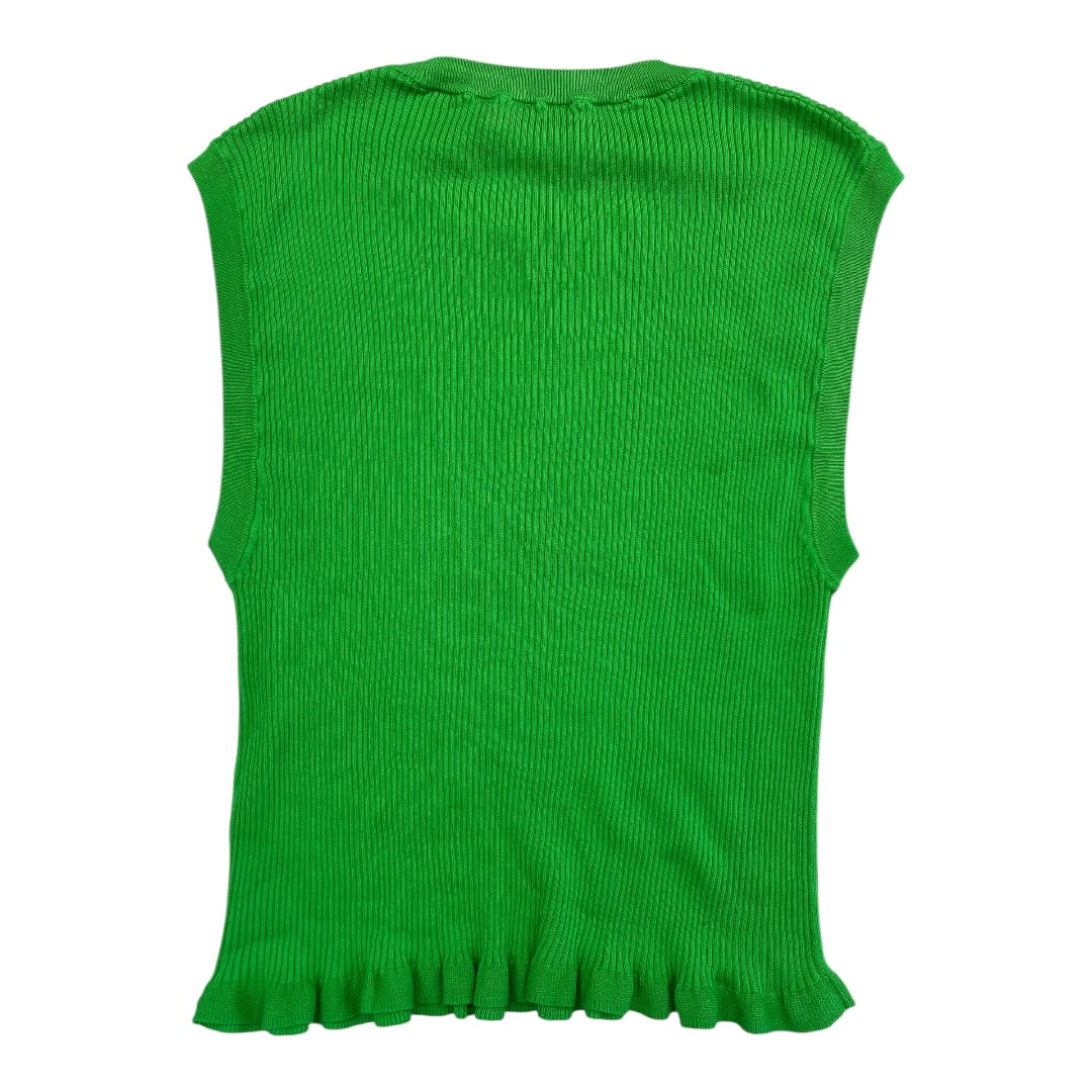 Top Sleeveless By J. Crew In Green, Size:L