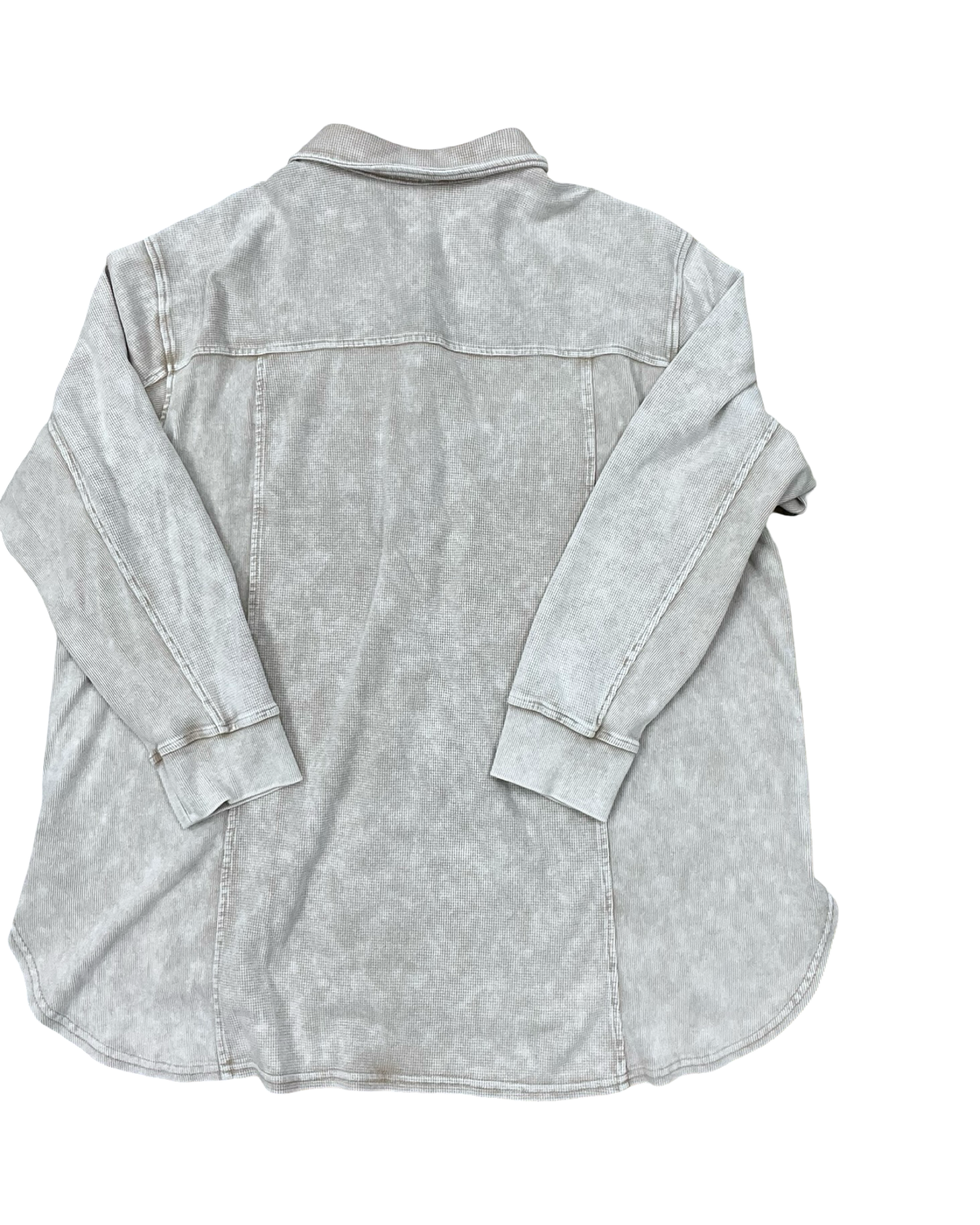 Blouse Ls By Jane And Delancey In Tan, Size:2X