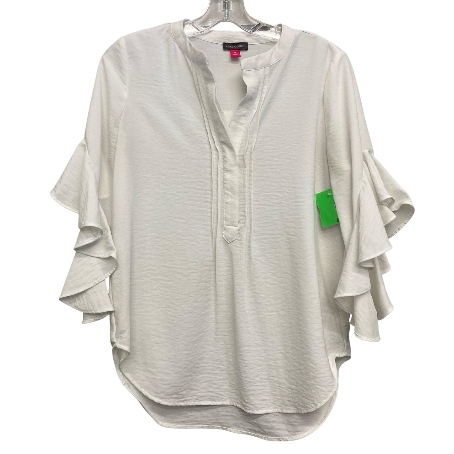 Top 3/4 Sleeve By Vince Camuto In White, Size:Xs