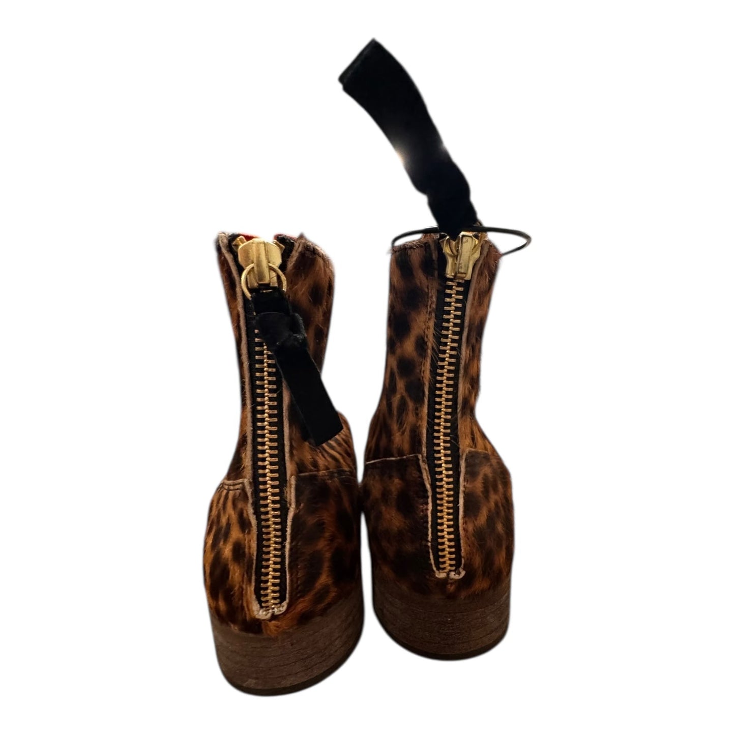 Boots Ankle Flats By Boden In Animal Print, Size:8.5