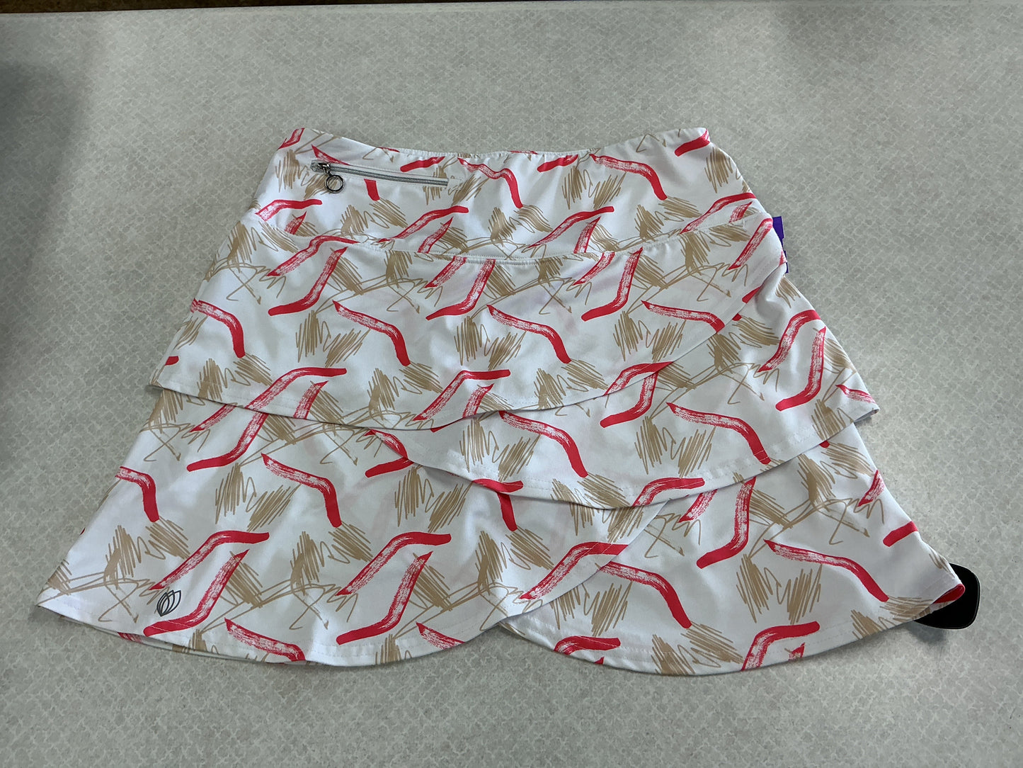 Athletic Skort By Clothes Mentor In Red & Tan, Size:M
