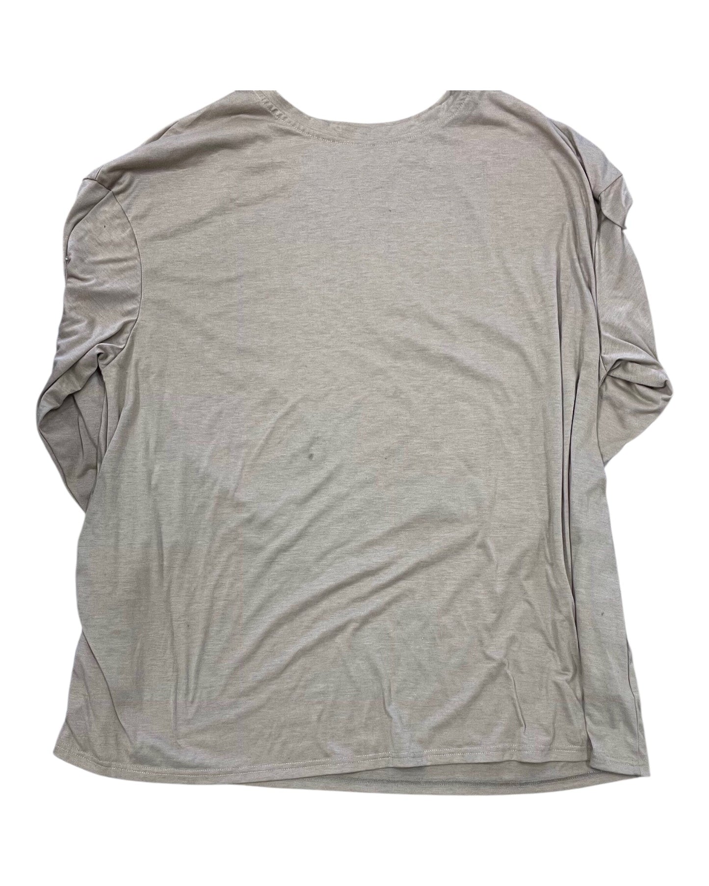 Top 3/4 Sleeve By Shein In Tan, Size:3X