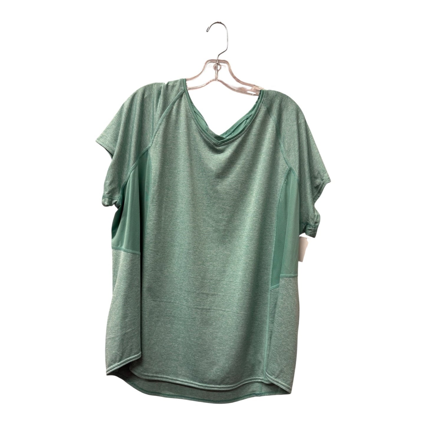 Athletic Top Ss By Tek Gear In Green, Size:2X
