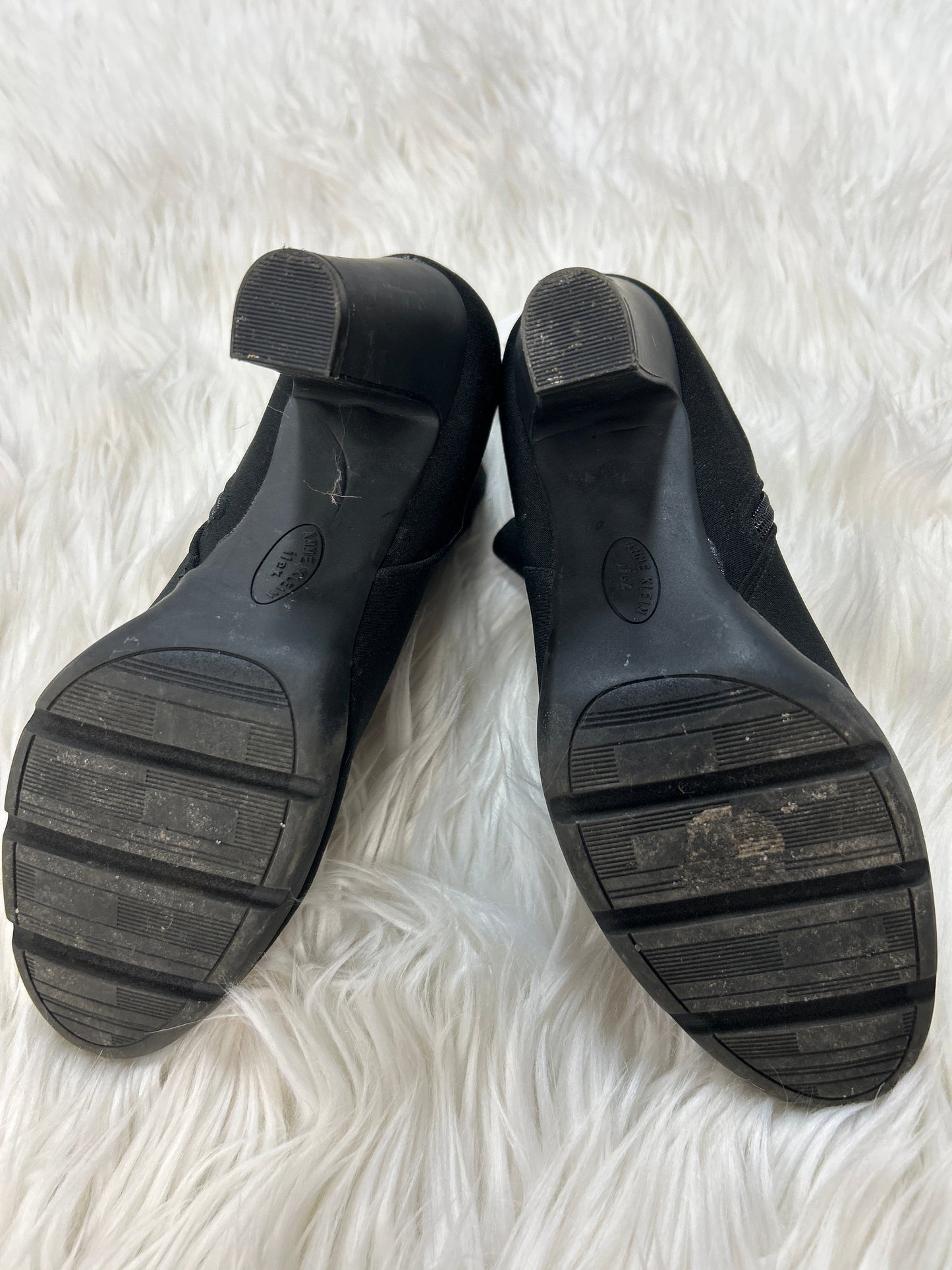 Boots Ankle Heels By Anne Klein In Black, Size:7.5