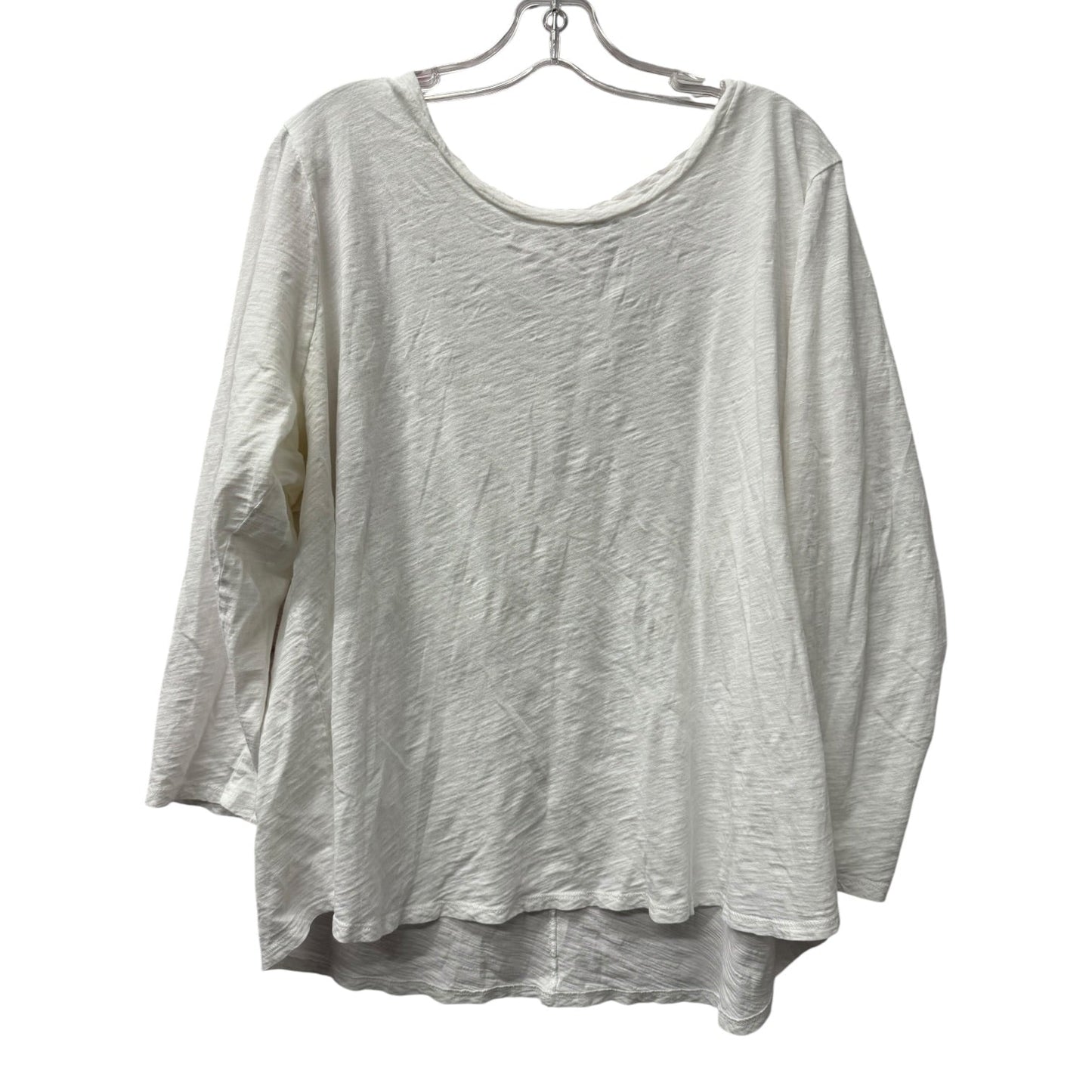 Top Ls Basic By Loft In White, Size:3X