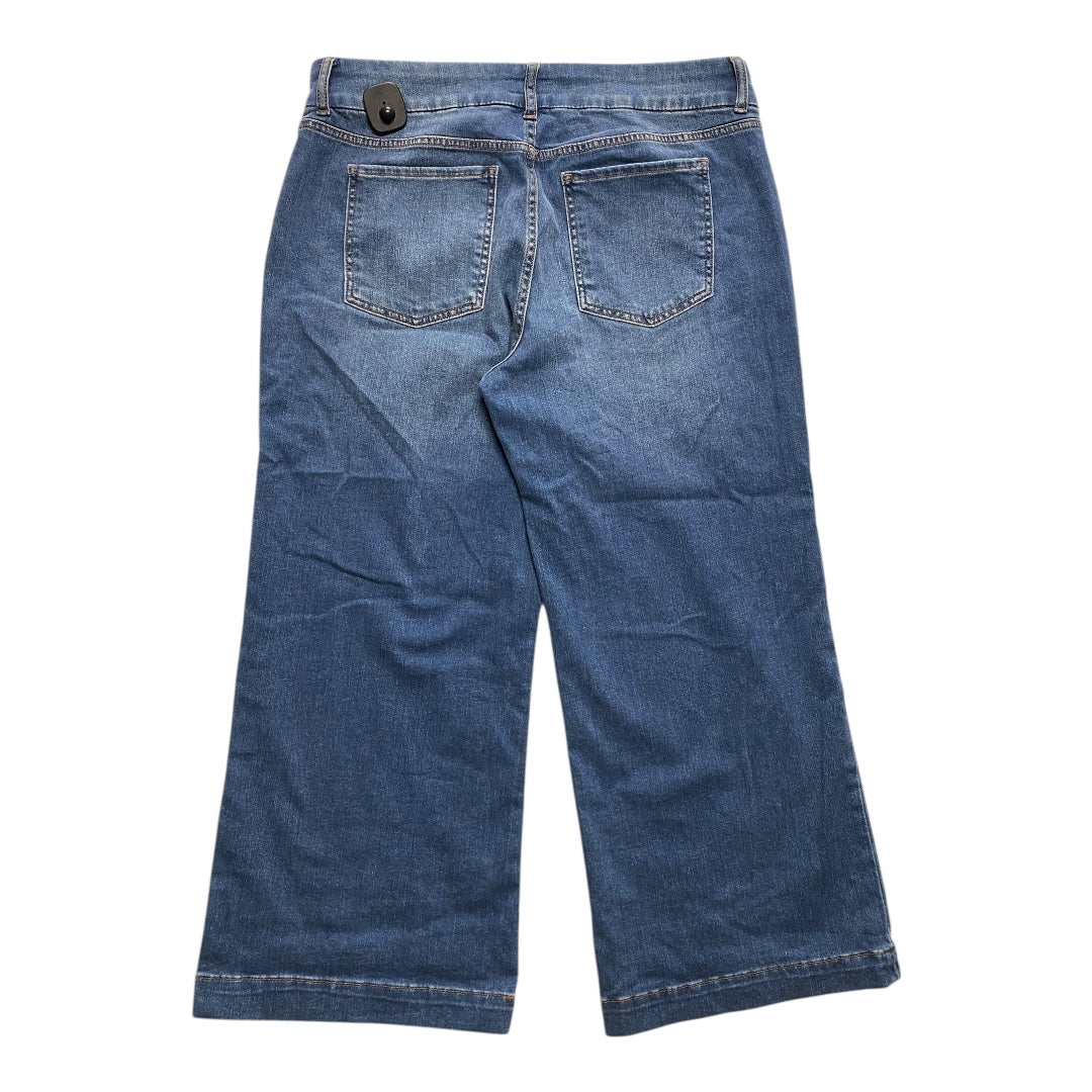 Jeans Wide Leg By Kut In Blue Denim, Size:16
