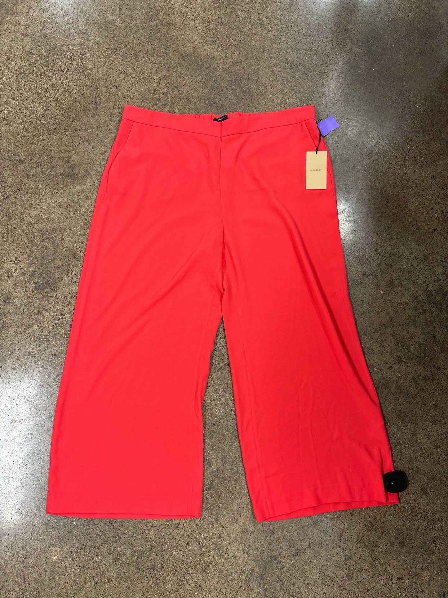 Pants Wide Leg By Halogen In Red, Size:Xl