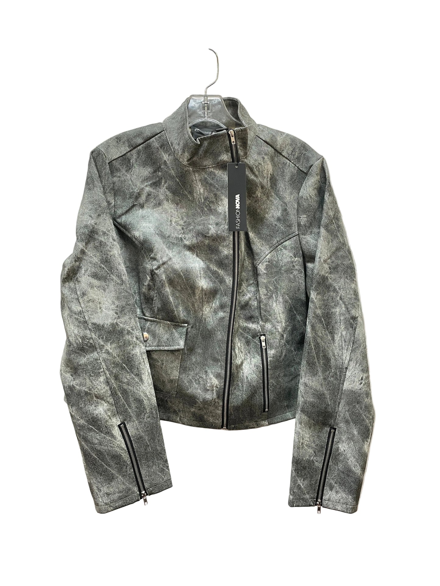Jacket Other By Fashion Nova In Grey, Size:1X