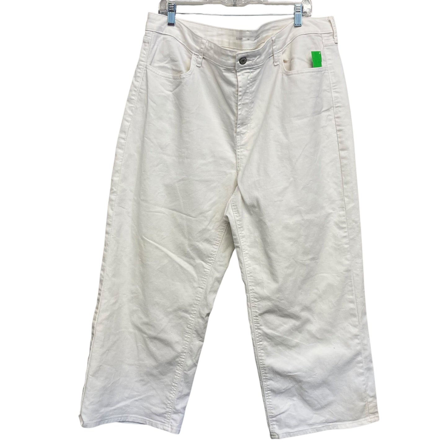 Jeans Wide Leg By Old Navy In White, Size:18