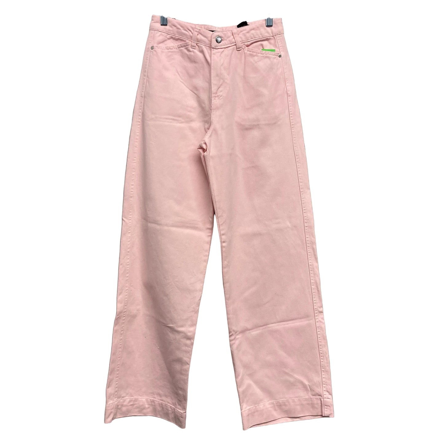 Jeans Wide Leg By Zara In Pink Denim, Size:2