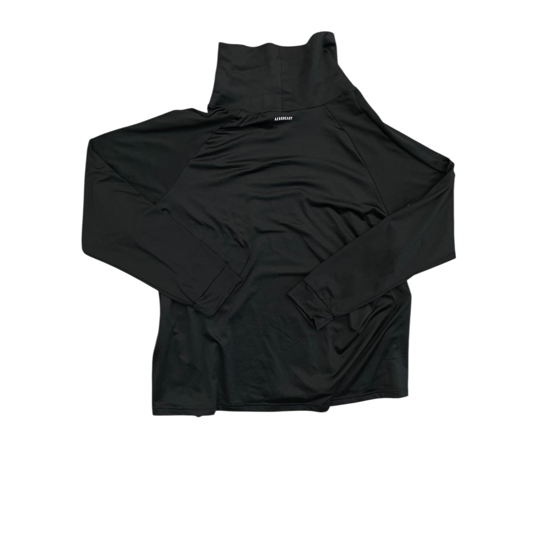 Athletic Top Ls Collar By Adidas In Black, Size:3X