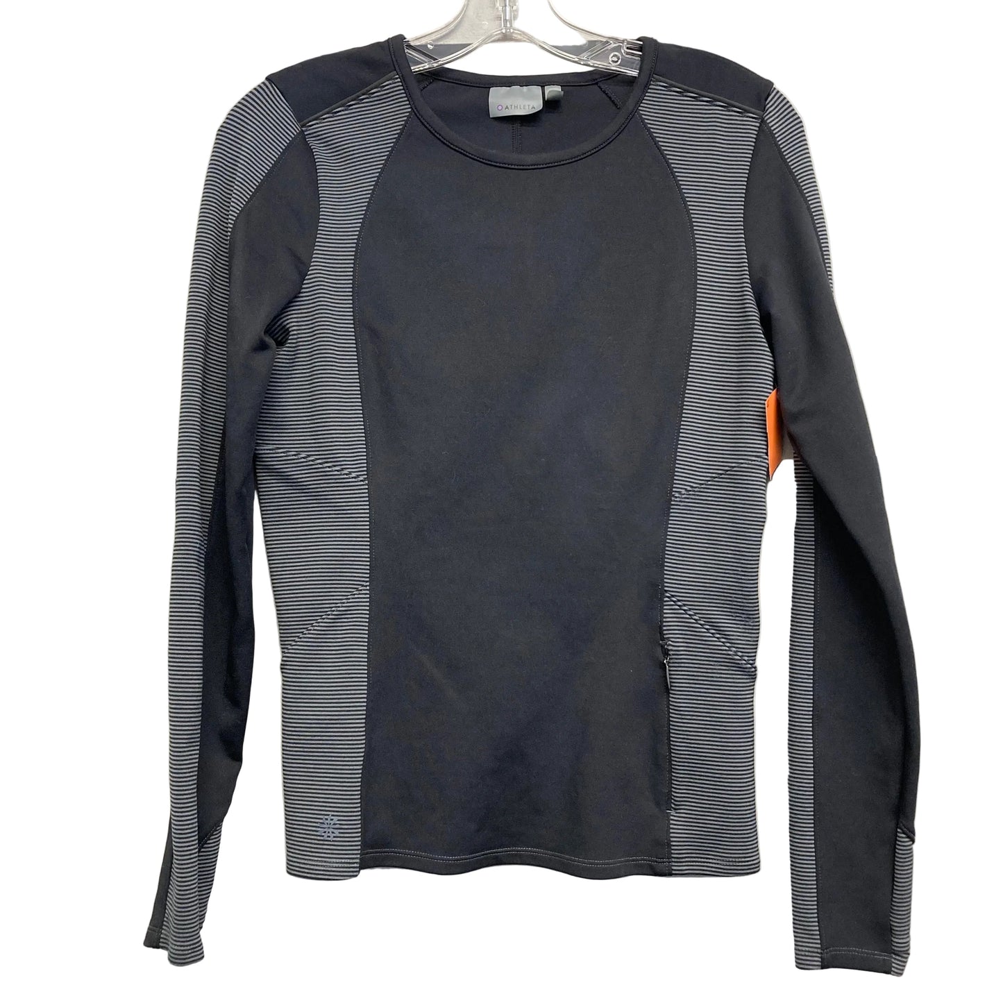 Athletic Top Ls Crewneck By Athleta In Black & Grey, Size:Xs