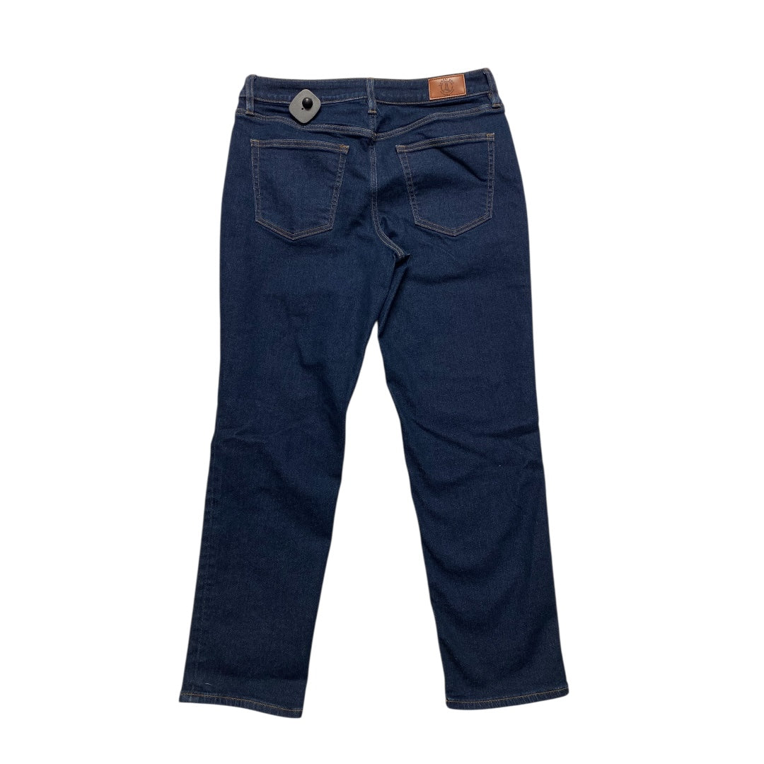 Jeans Straight By Lands End In Blue Denim, Size:8