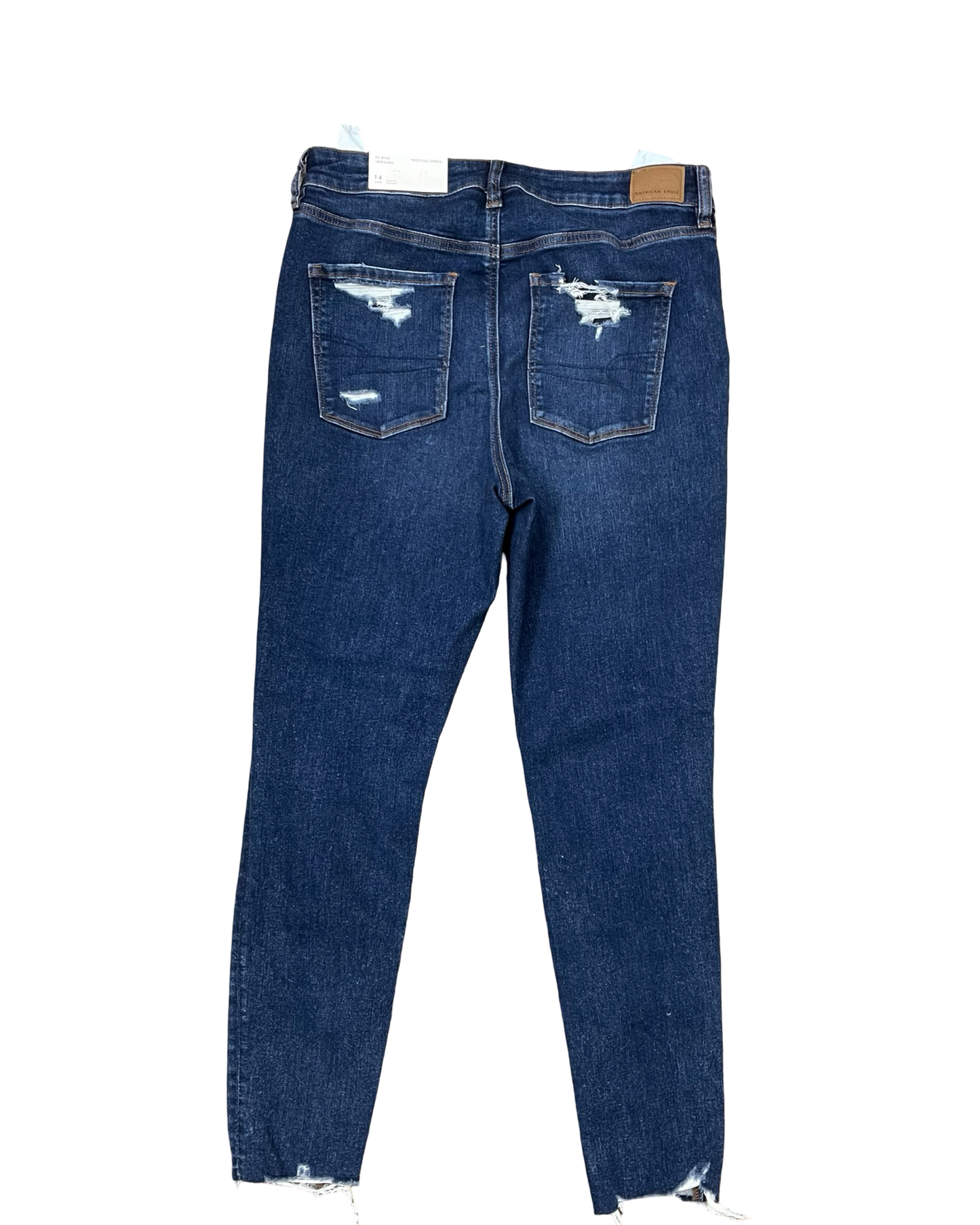 Jeans Skinny By American Eagle In Blue Denim, Size:14