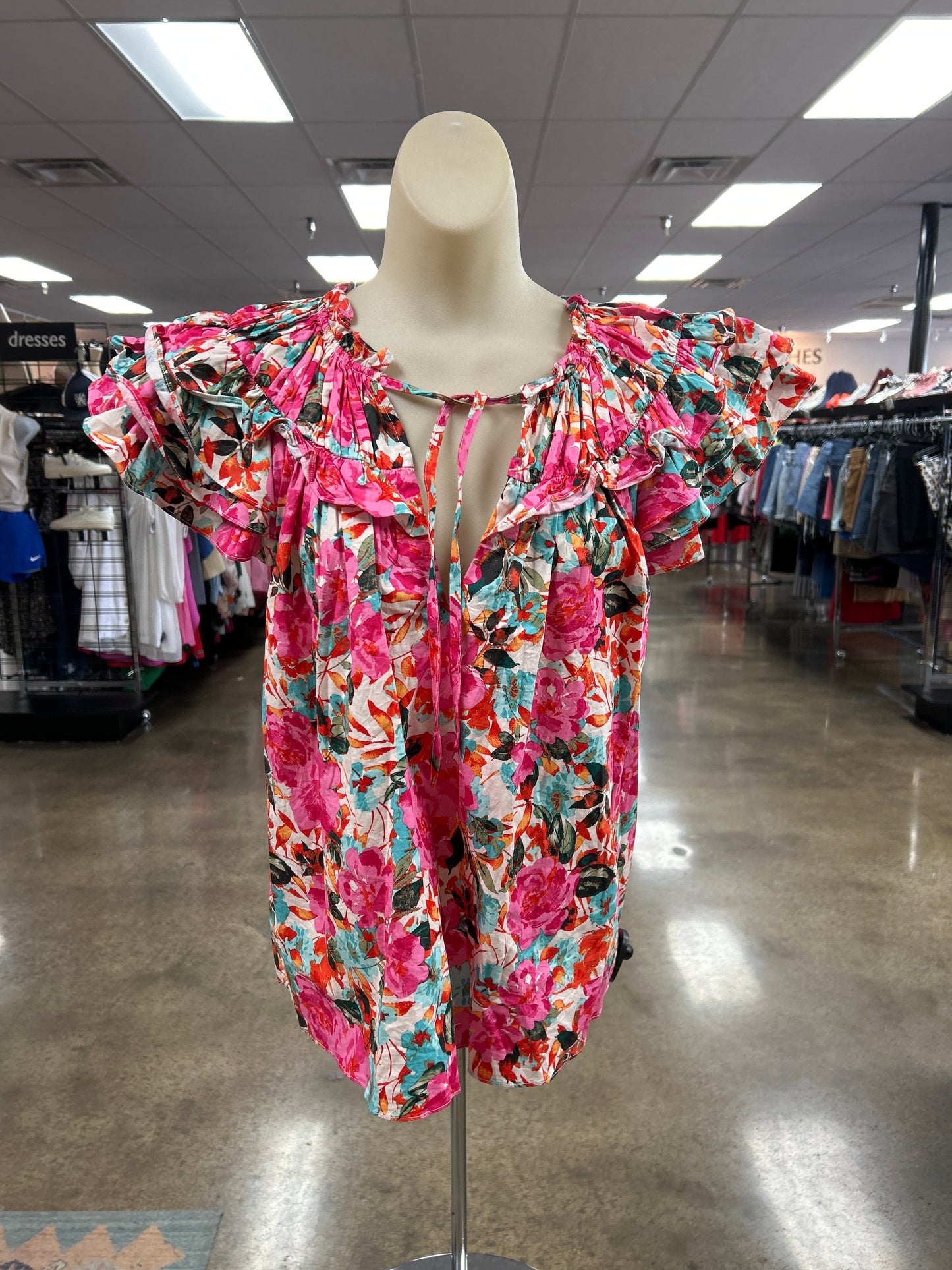 Top Ss By Buddy Love In Floral Print, Size:L