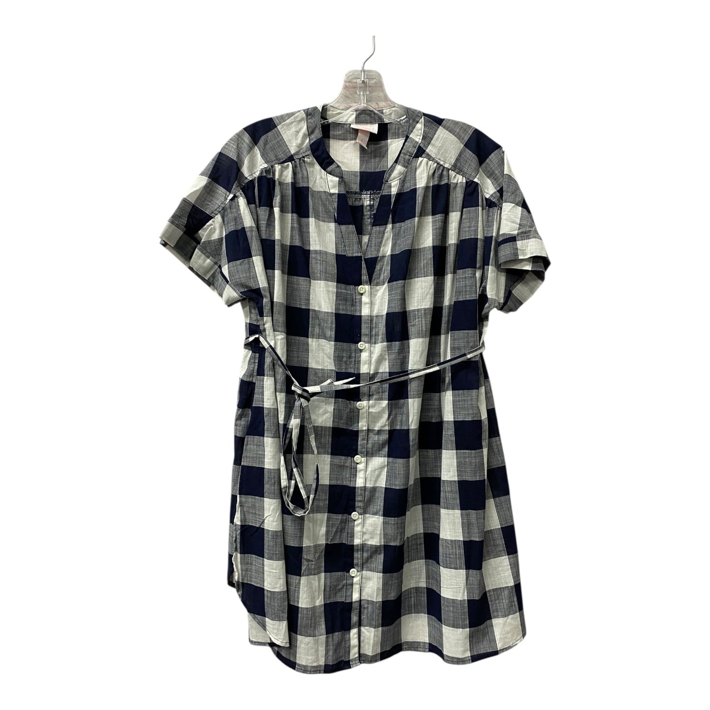 Mat Top Ss By Isabel Maternity In Blue & White, Size:L