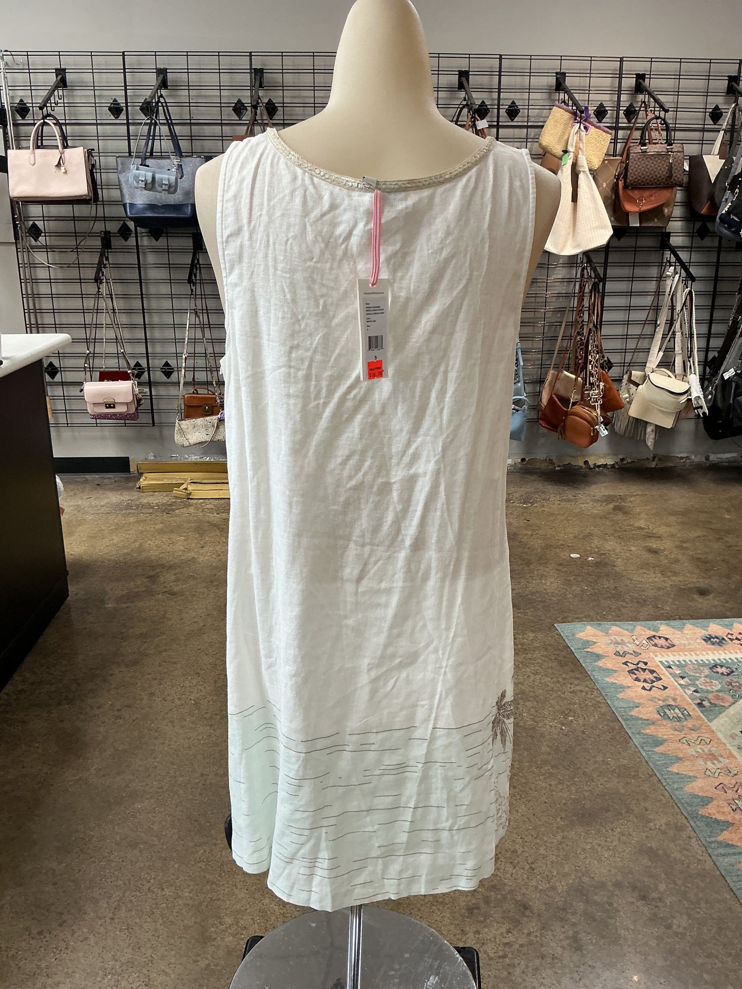 Dress Casual Short By Vineyard Vines In Cream, Size:S