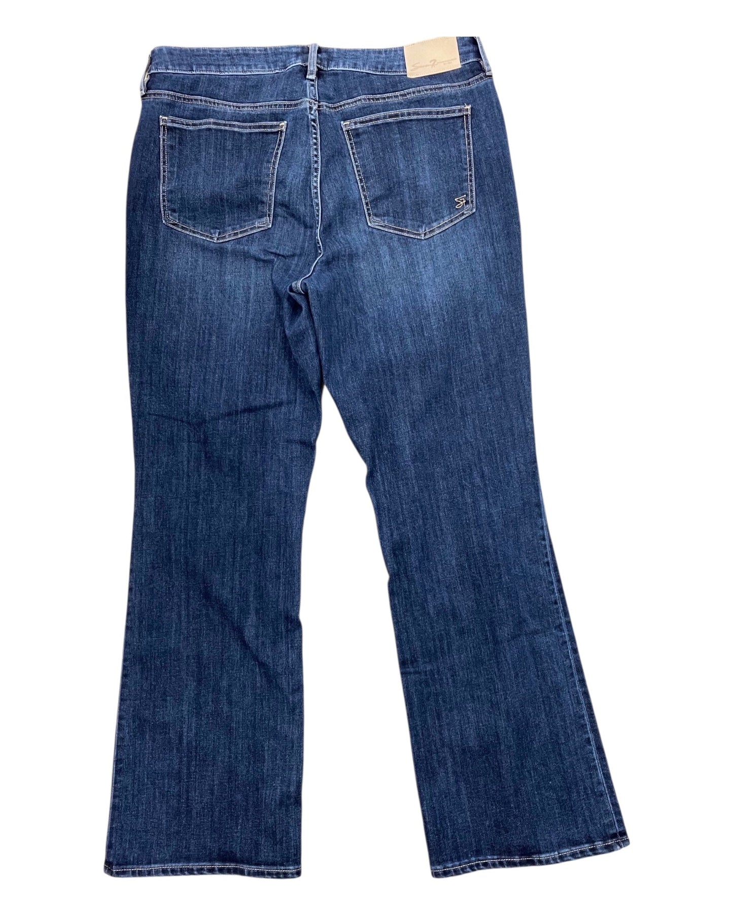 Jeans Boot Cut By Seven 7 In Blue Denim, Size:14