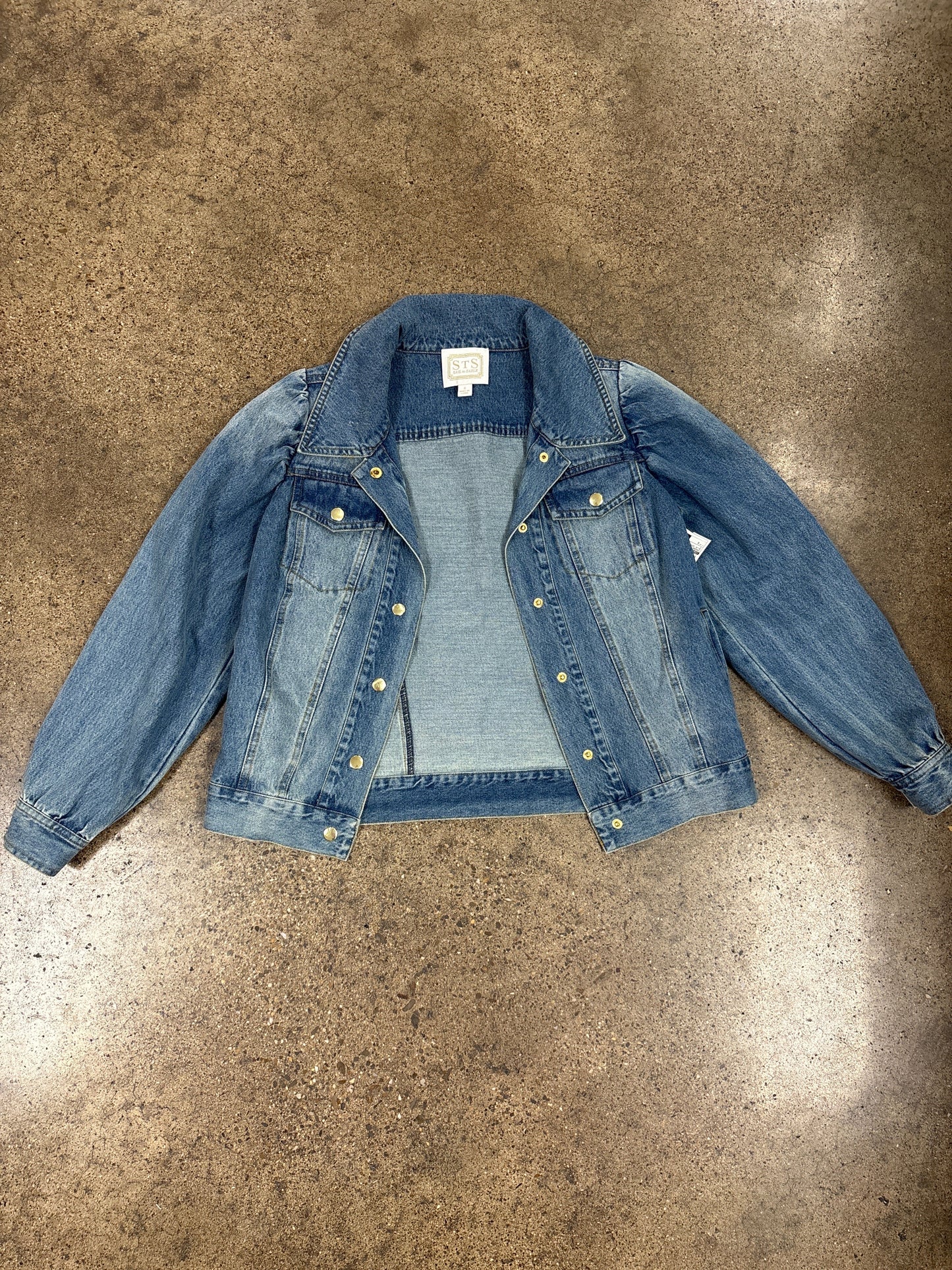 Jacket Denim By Sail To Sable In Blue Denim, Size:S