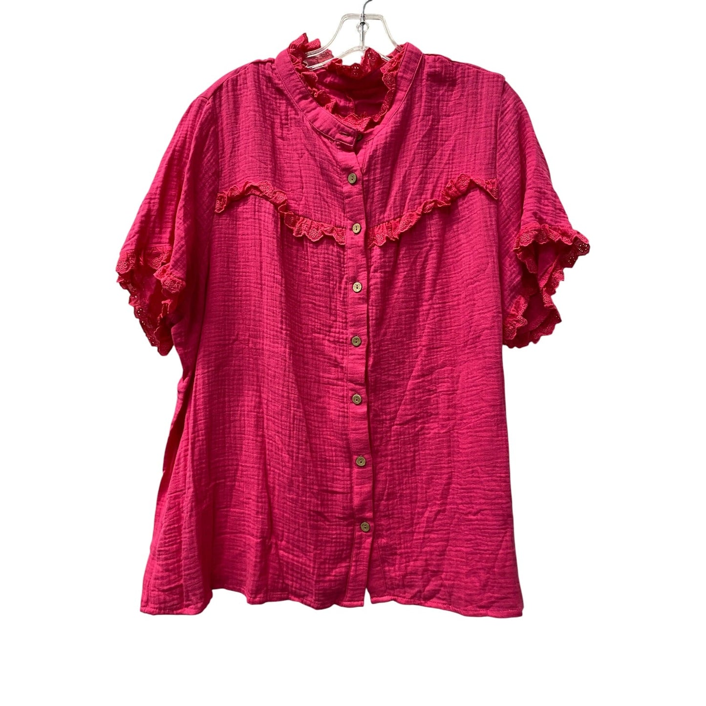 Top Ss By Shein In Pink, Size:2X