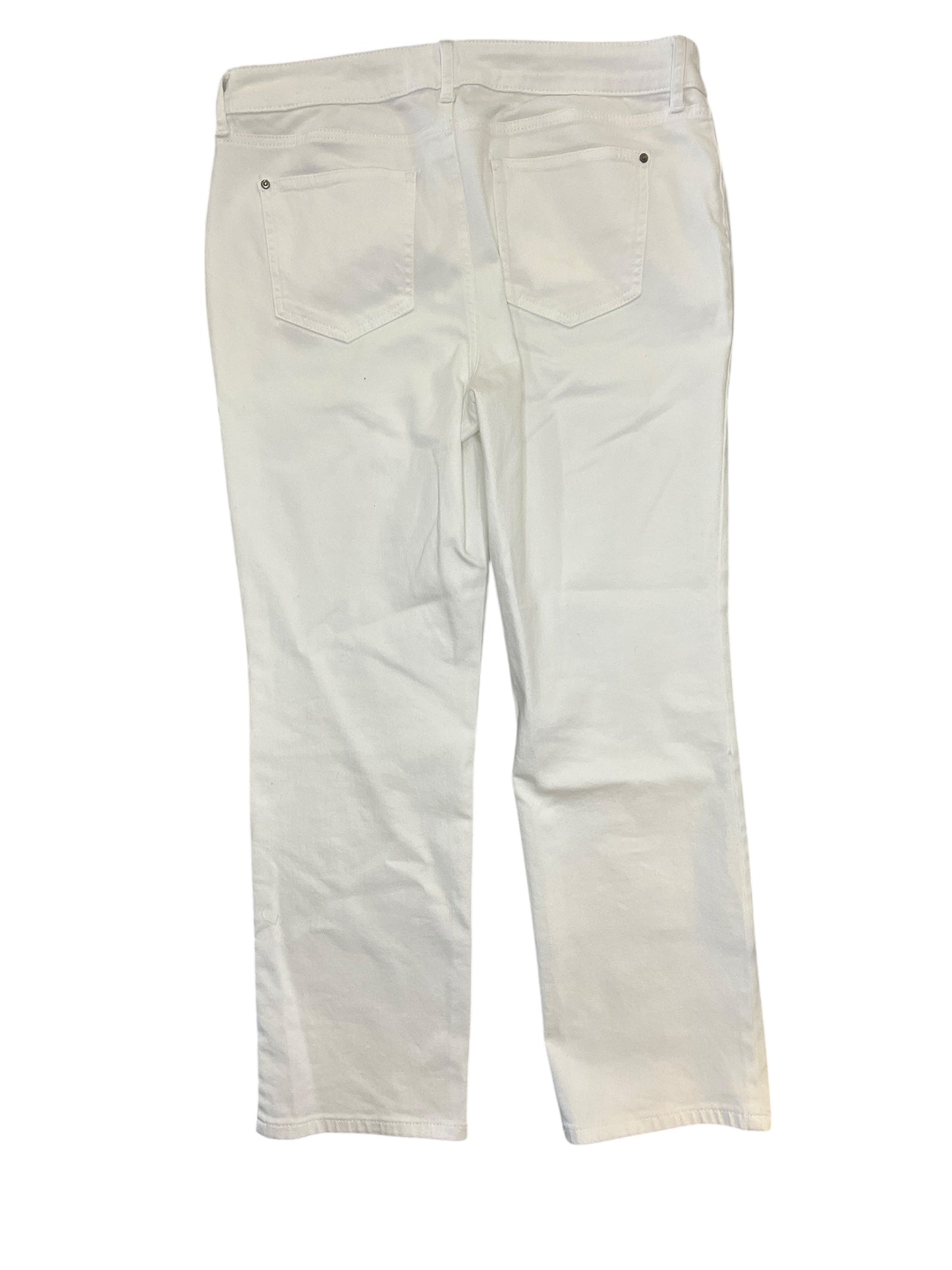 Jeans Straight By Chicos In White Denim, Size:2P