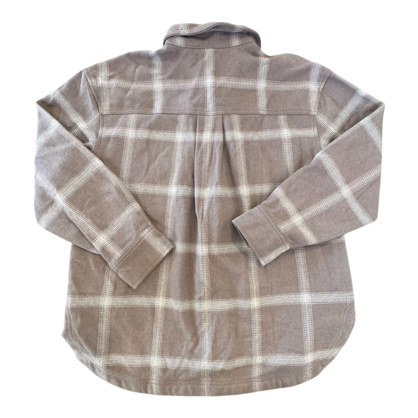 Jacket Shirt By Madewell In Taupe, Size:M