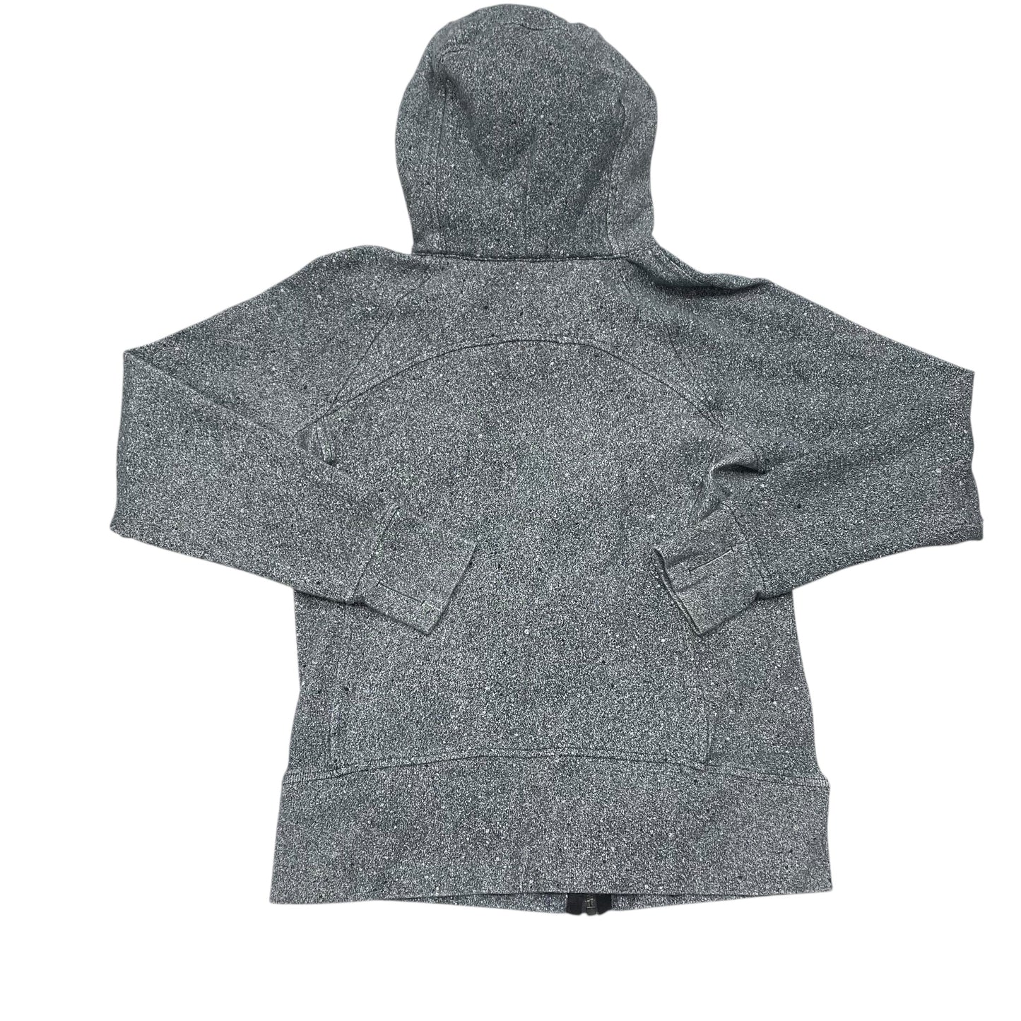 Athletic Sweatshirt Hoodie By Lululemon In Grey, Size:10