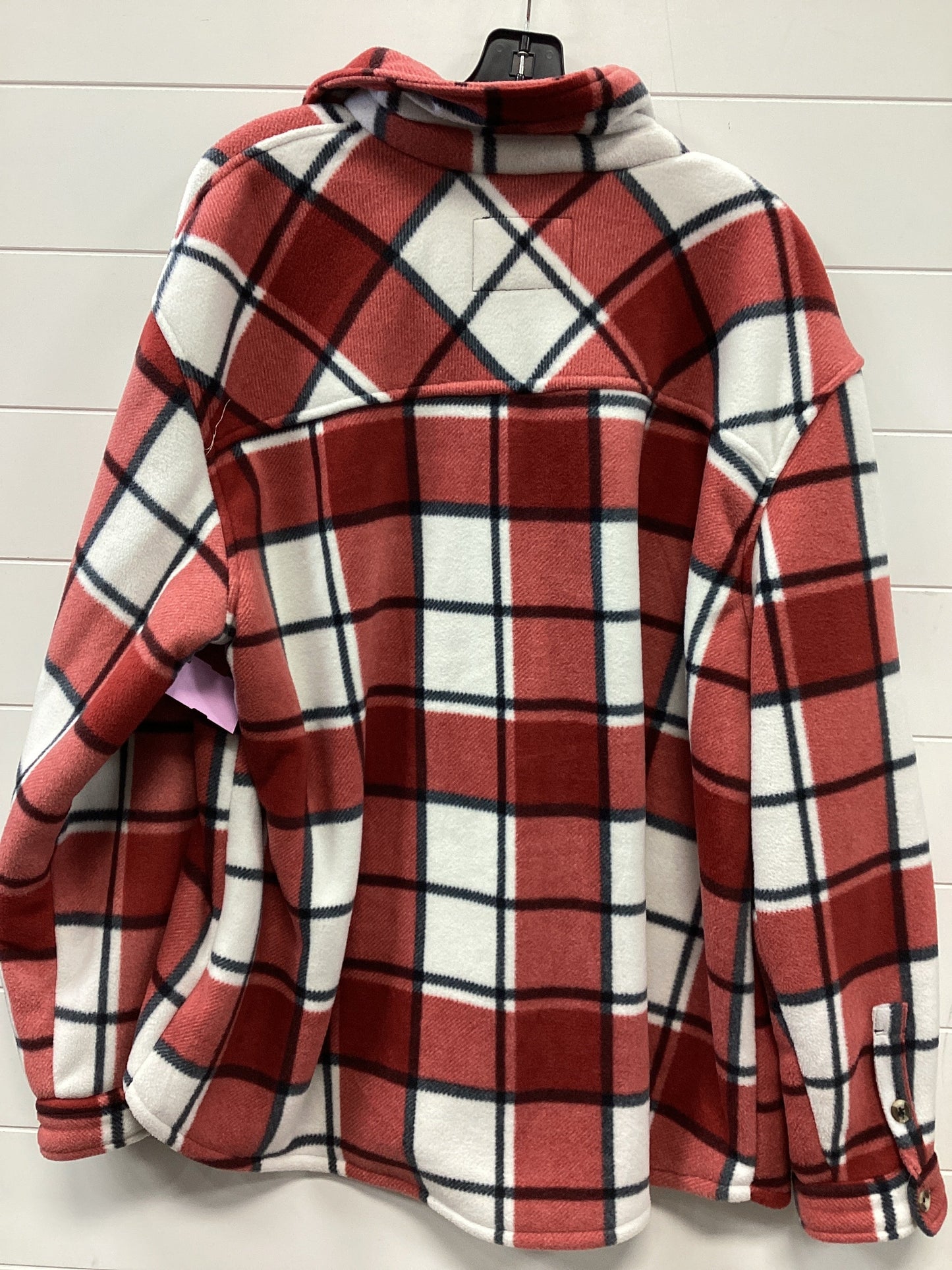 Jacket Fleece By Sage In Red, Size:1X