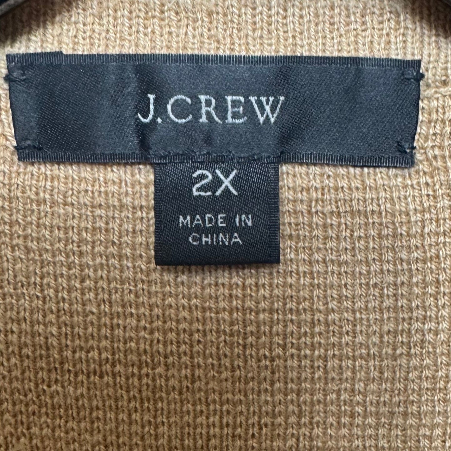 Juliette Collarless Sweater-Blazer By J. Crew In Tan, Size: 2X