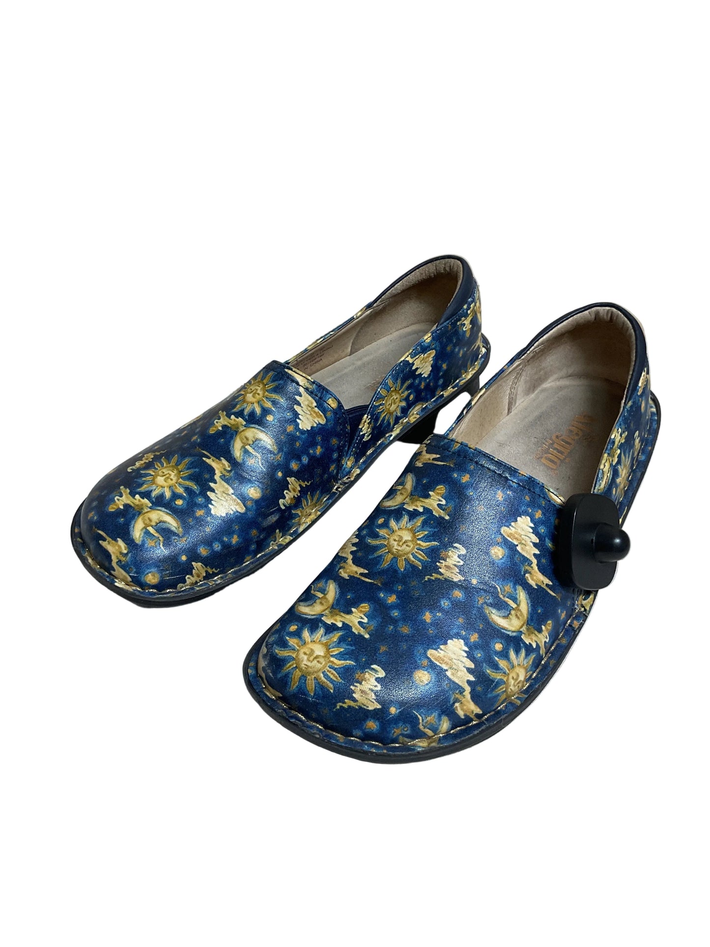 Shoes Flats By Alegria In Blue & Yellow, Size:9