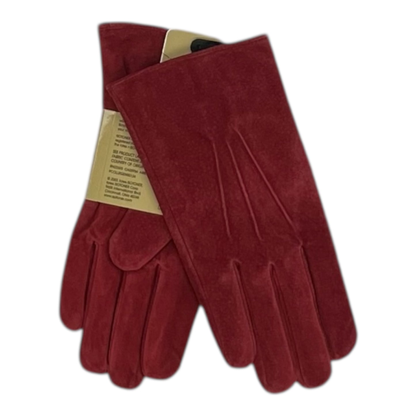 Gloves Leather By Isotoner In Red