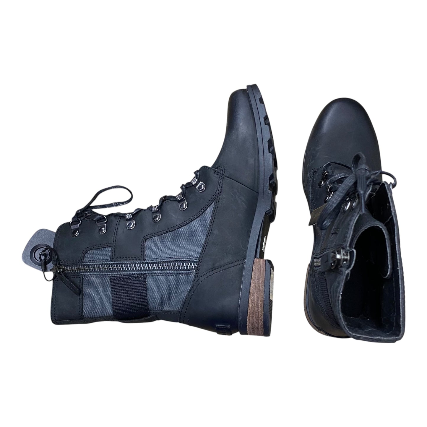 Boots Designer By Sorel In Black & Grey, Size:10
