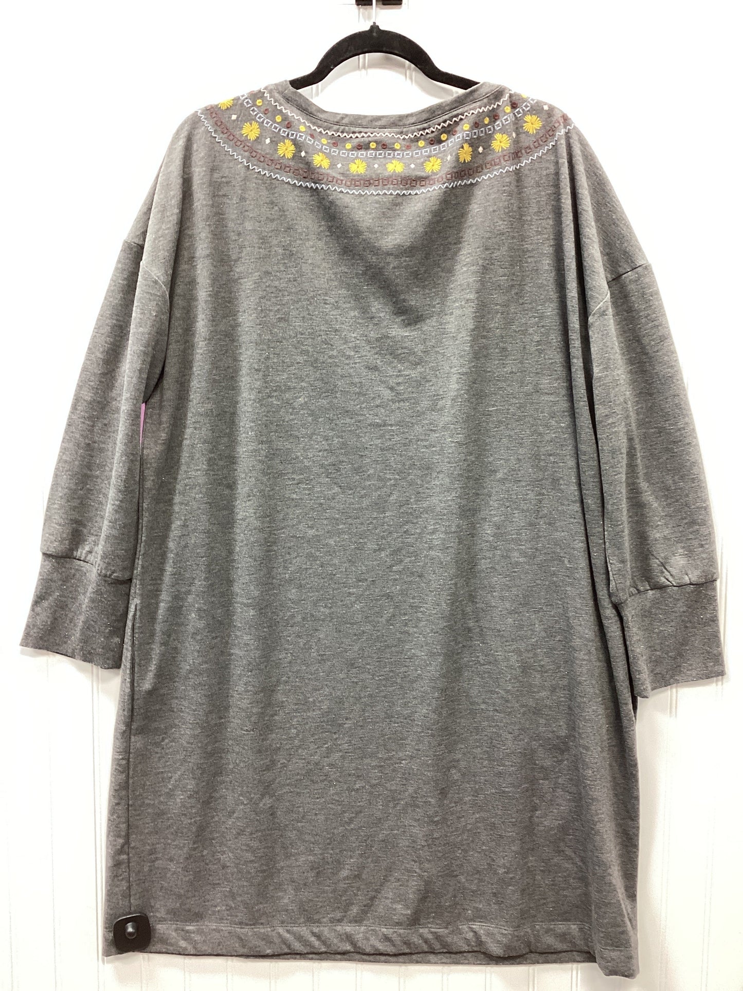 Dress Casual Midi By Matilda Jane In Grey, Size:Xl