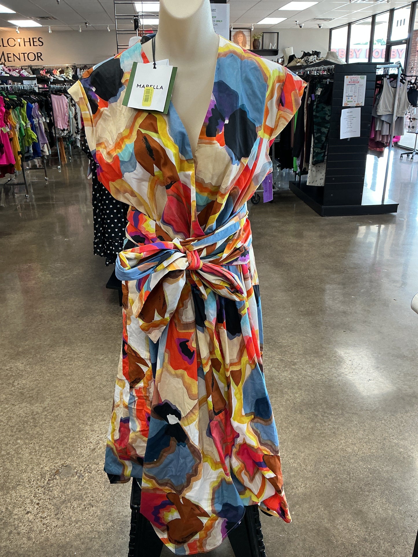 Dress Casual Maxi By Cmb In Multi, Size:14
