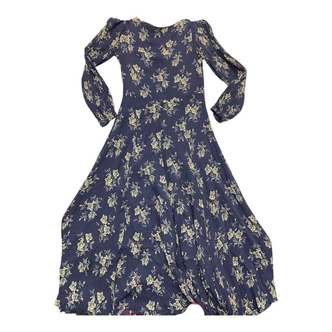 Dress Casual Maxi By Polo Ralph Lauren In Blue & White, Size:8