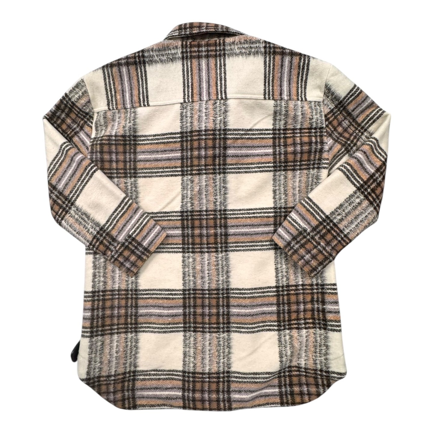 Jacket Shirt By Cmb In Plaid Pattern, Size:S