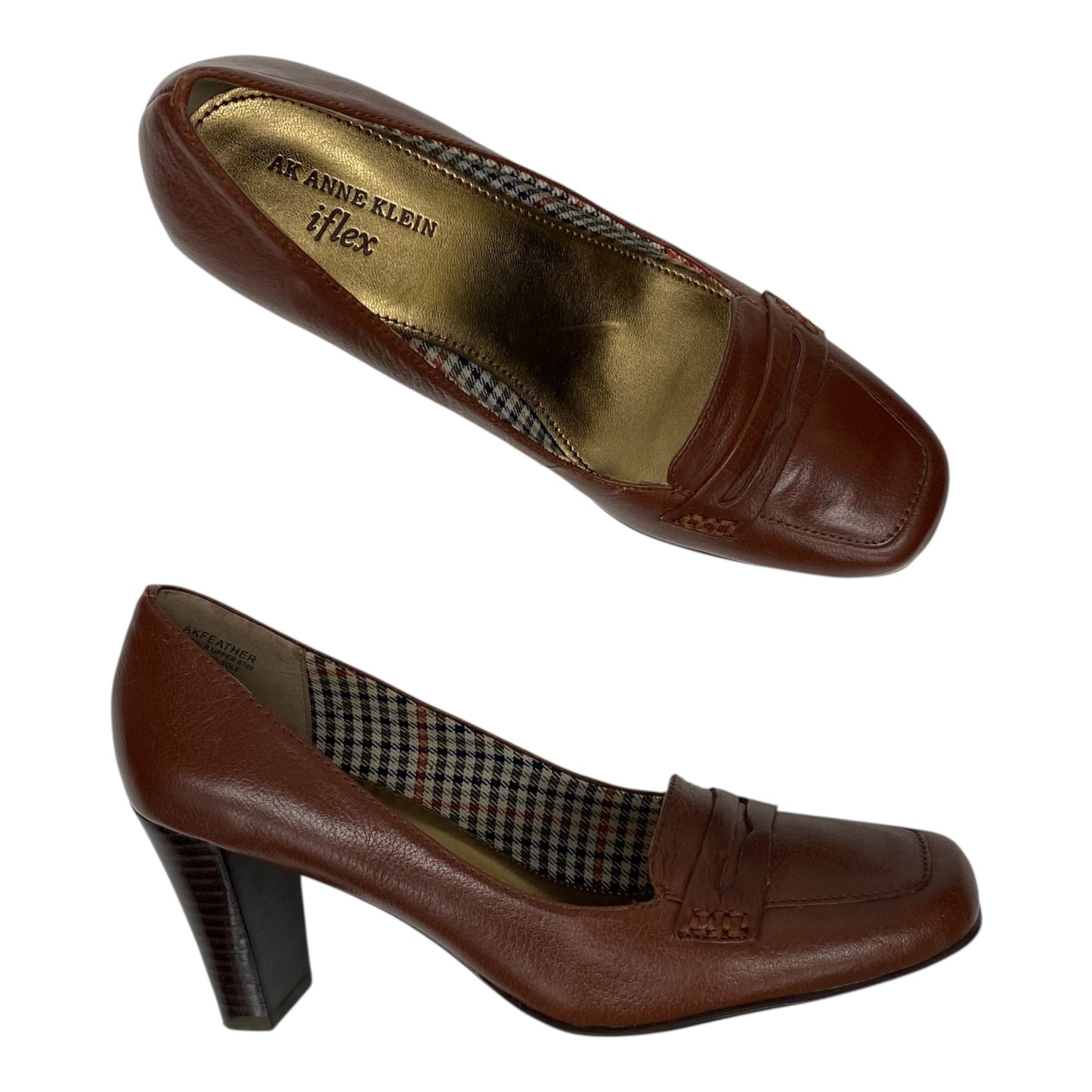 Shoes Heels Block By Anne Klein In Brown, Size:7.5