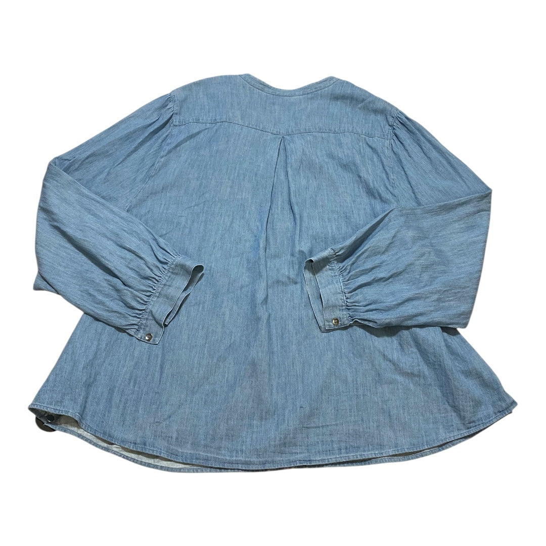 Top Ls By Not Your Daughters Jeans In Blue Denim, Size:3X